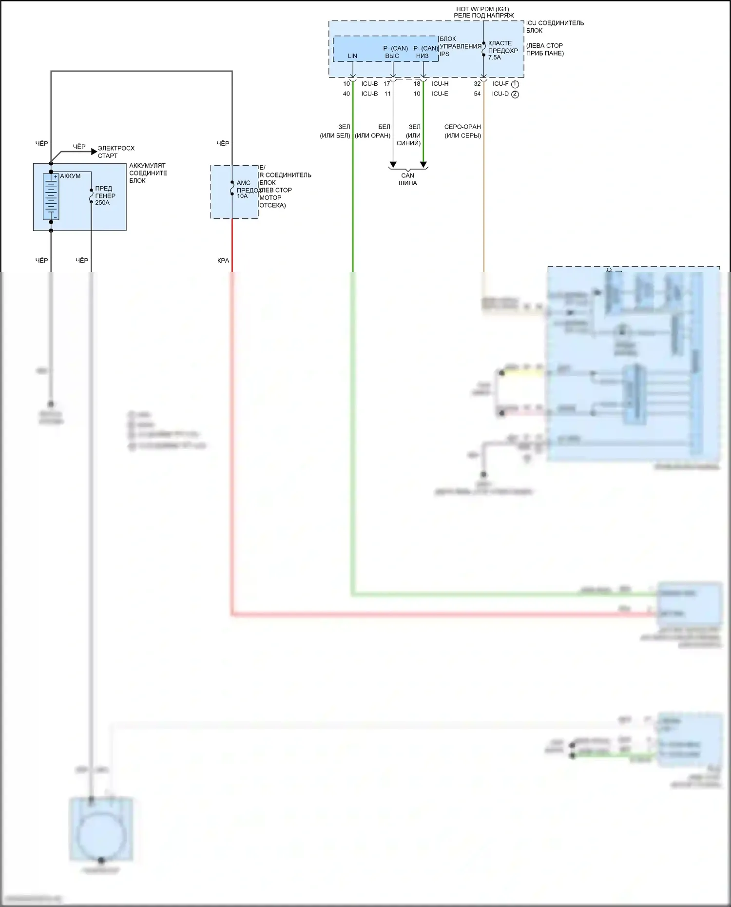 Tucson Hyundai IV (2020-2024): Электросхема генератора 