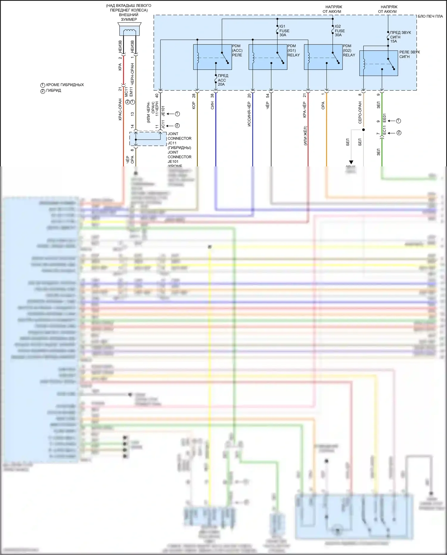 Tucson Hyundai IV (2020-2024): Электросхема центрального замка, кроме nx4a без nfc (1 из 4) 