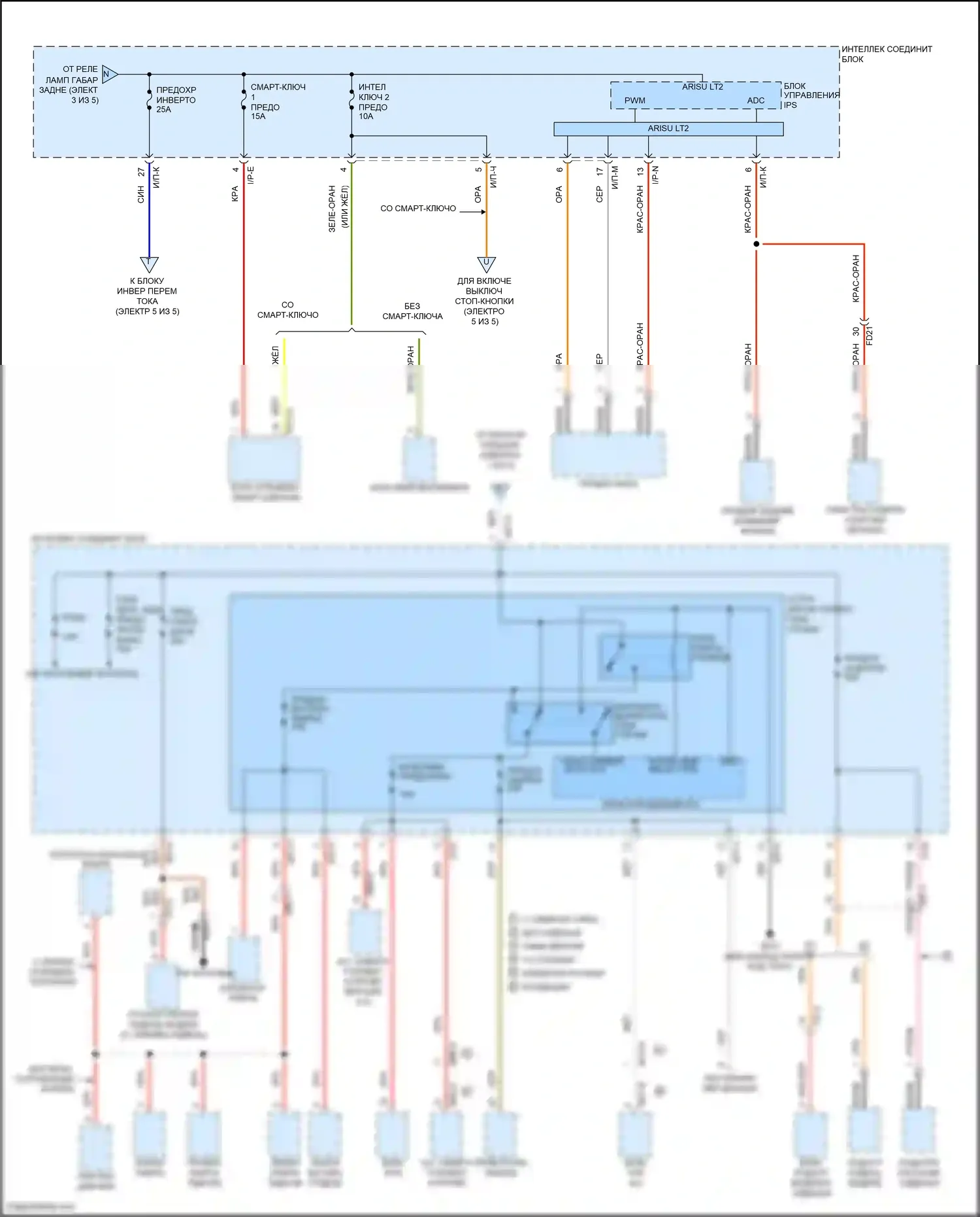 Veloster Hyundai I рестайлинг (2015-2017): Электросхема блока предохранителей реле (4 из 5) 