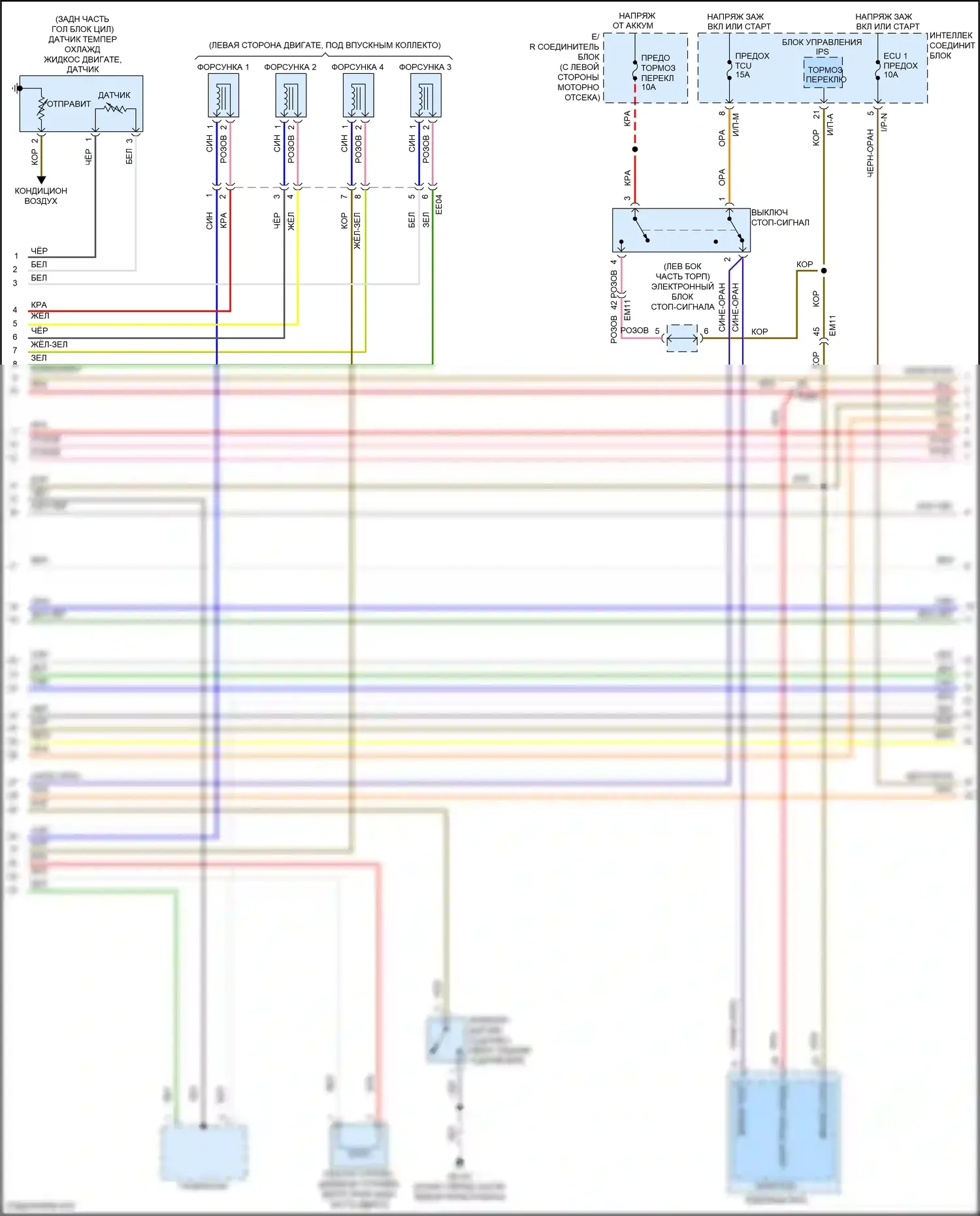 Veloster Hyundai I рестайлинг (2015-2017): Электросхема двигателя 1.6l, без dct (4 из 5) 