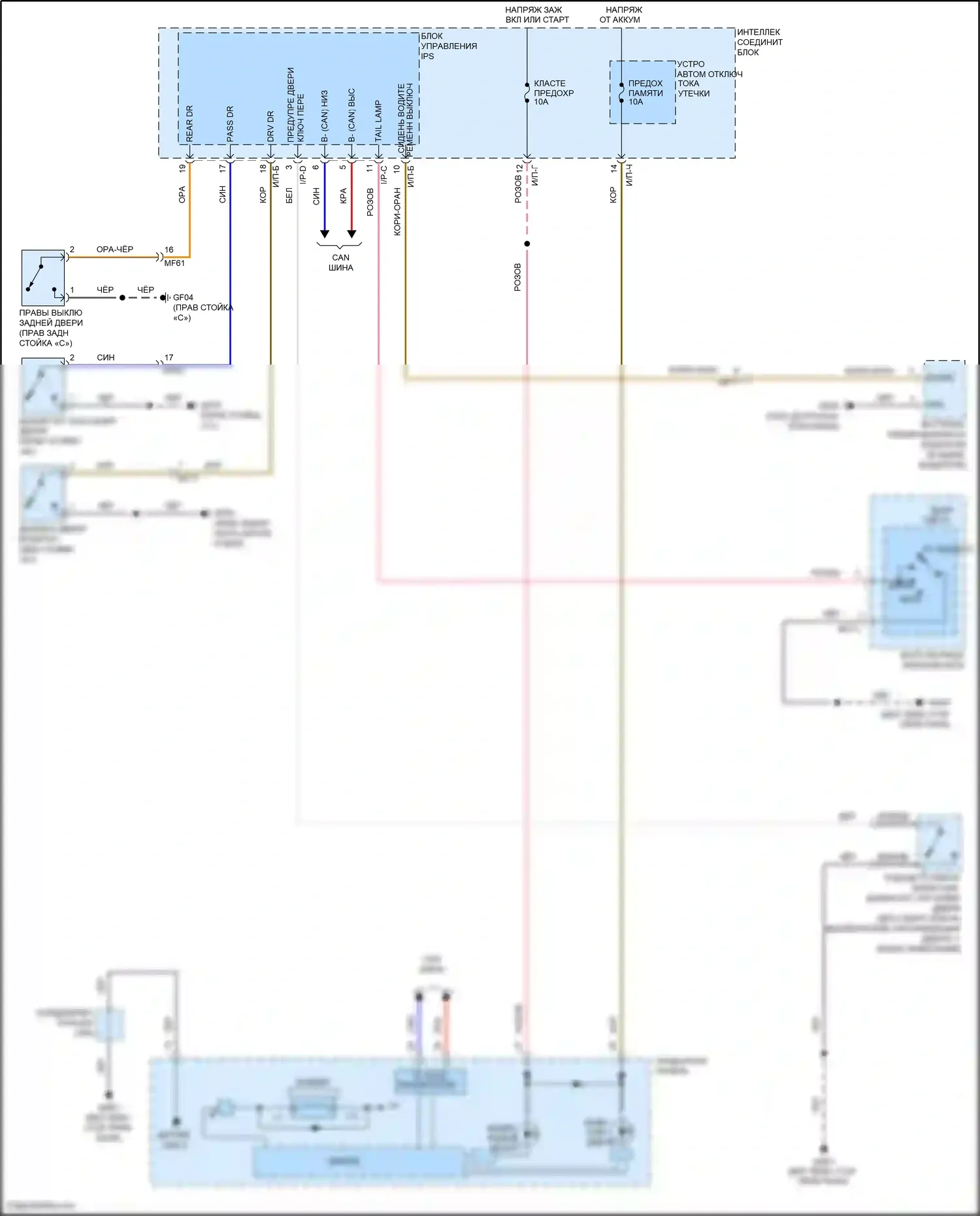 Veloster Hyundai I рестайлинг (2015-2017): Электросхема утора 