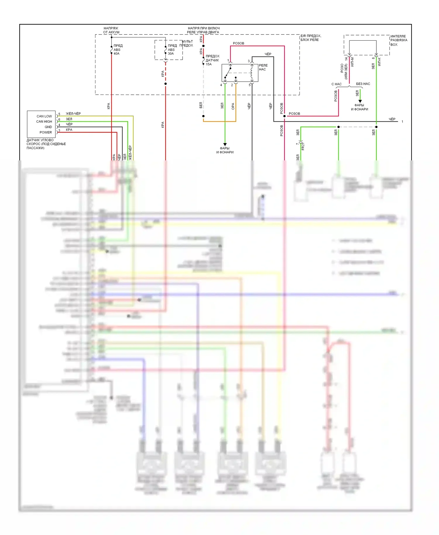 Veloster Hyundai I (2011-2015): Антиблокировочная система abs электросхема (1 из 2) 