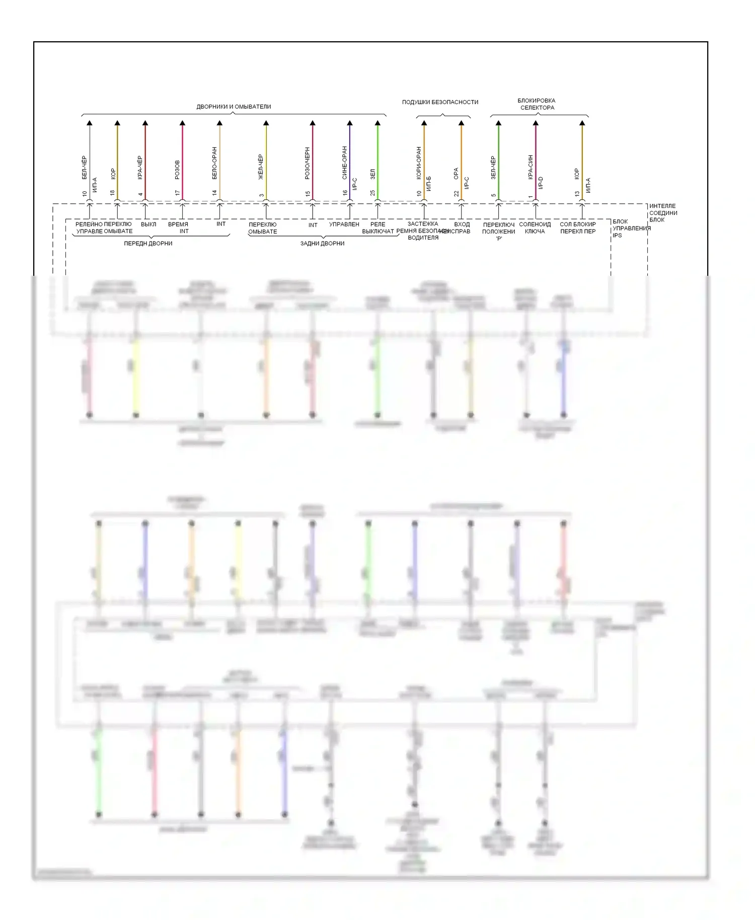 Veloster Hyundai I (2011-2015): Электросхема блоков управления кузовом (3 из 3) 