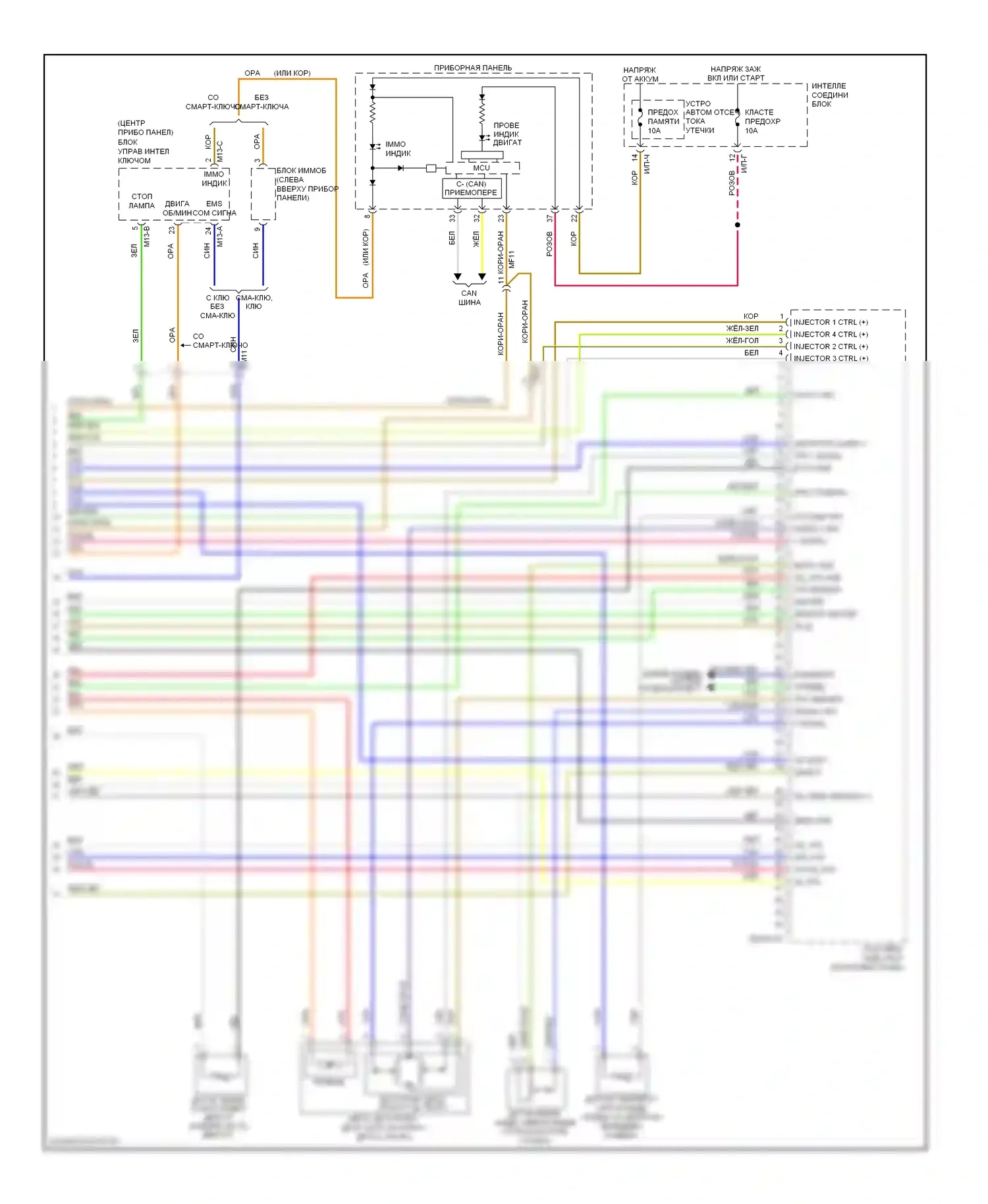 Veloster Hyundai I (2011-2015): Электросхема двигателя 1.6л турбо, автомат коробки передач (7 из 7) 