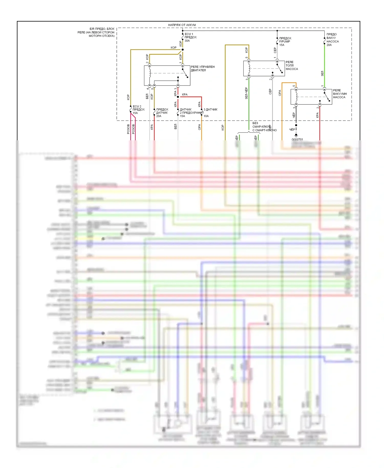 Veloster Hyundai I (2011-2015): Электросхема двигателя 1,6л турбо, ручной коробки передач (1 из 5) 