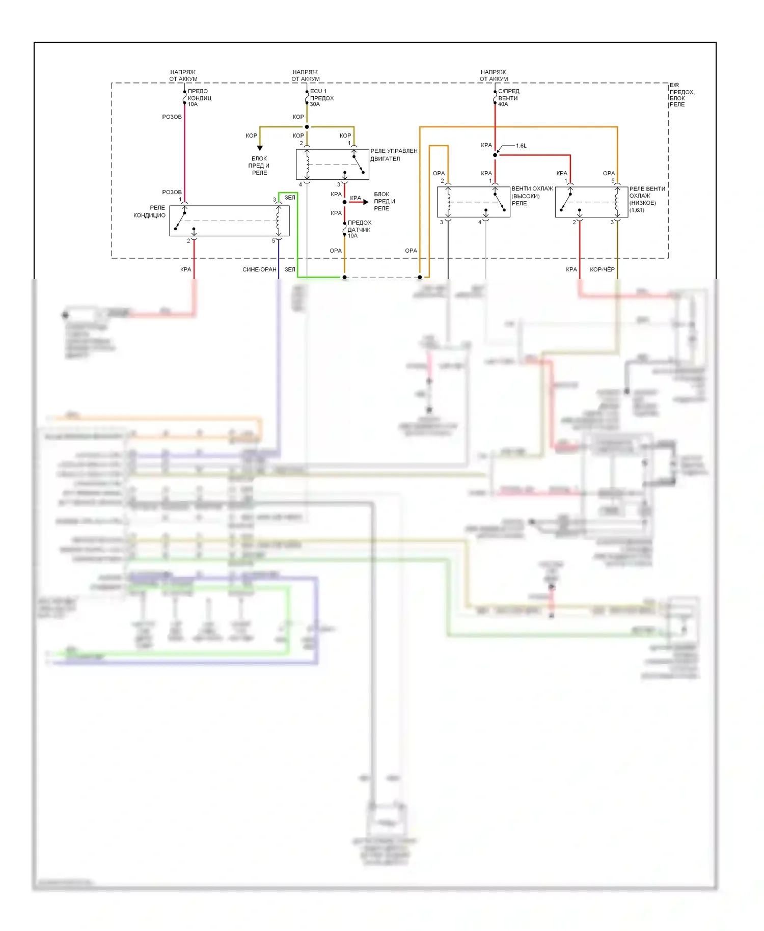 Veloster Hyundai I (2011-2015): Электросхема ручного кондиционера (2 из 2) 