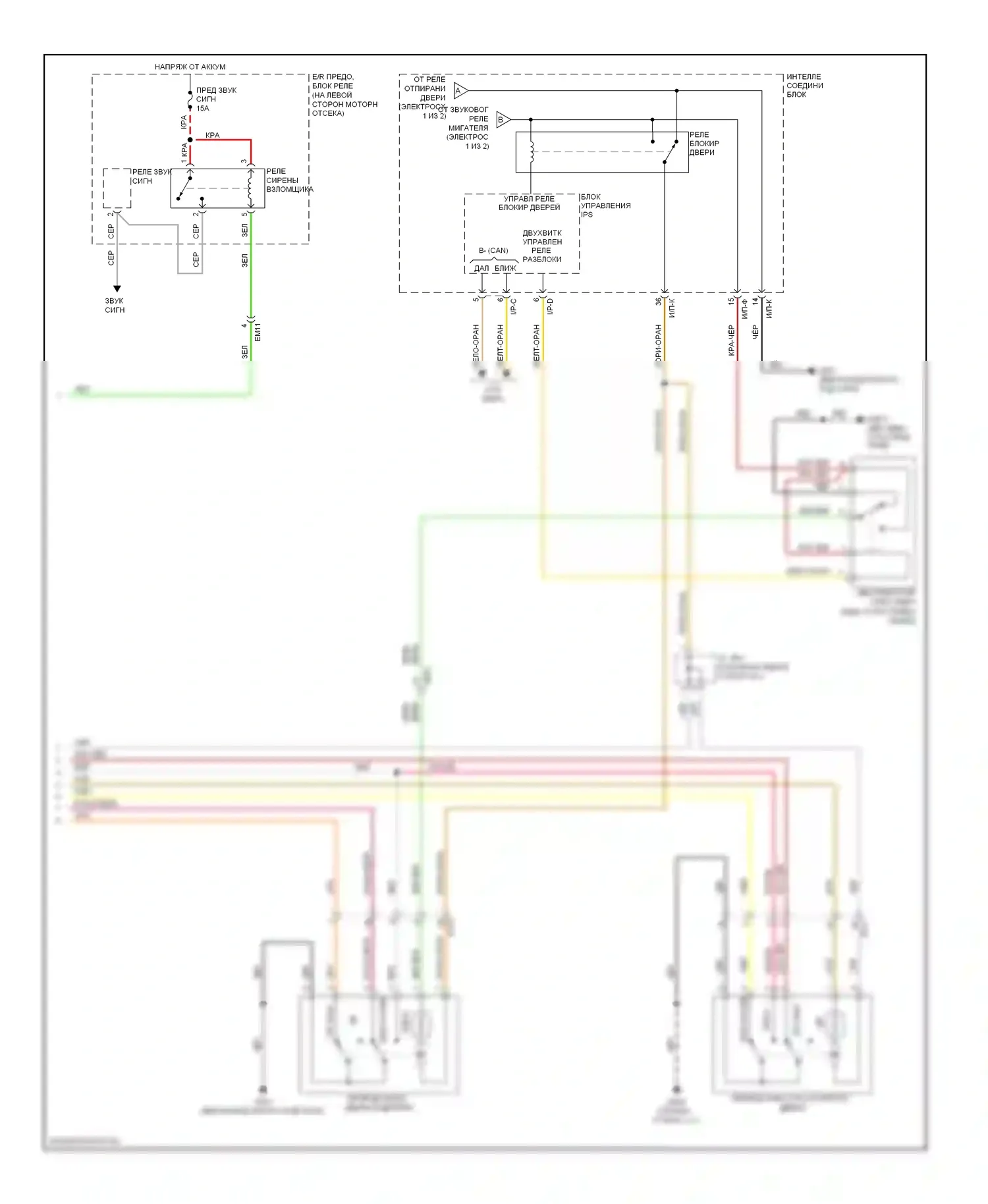 Veloster Hyundai I (2011-2015): Электросхема защиты от взлома (2 из 2) 