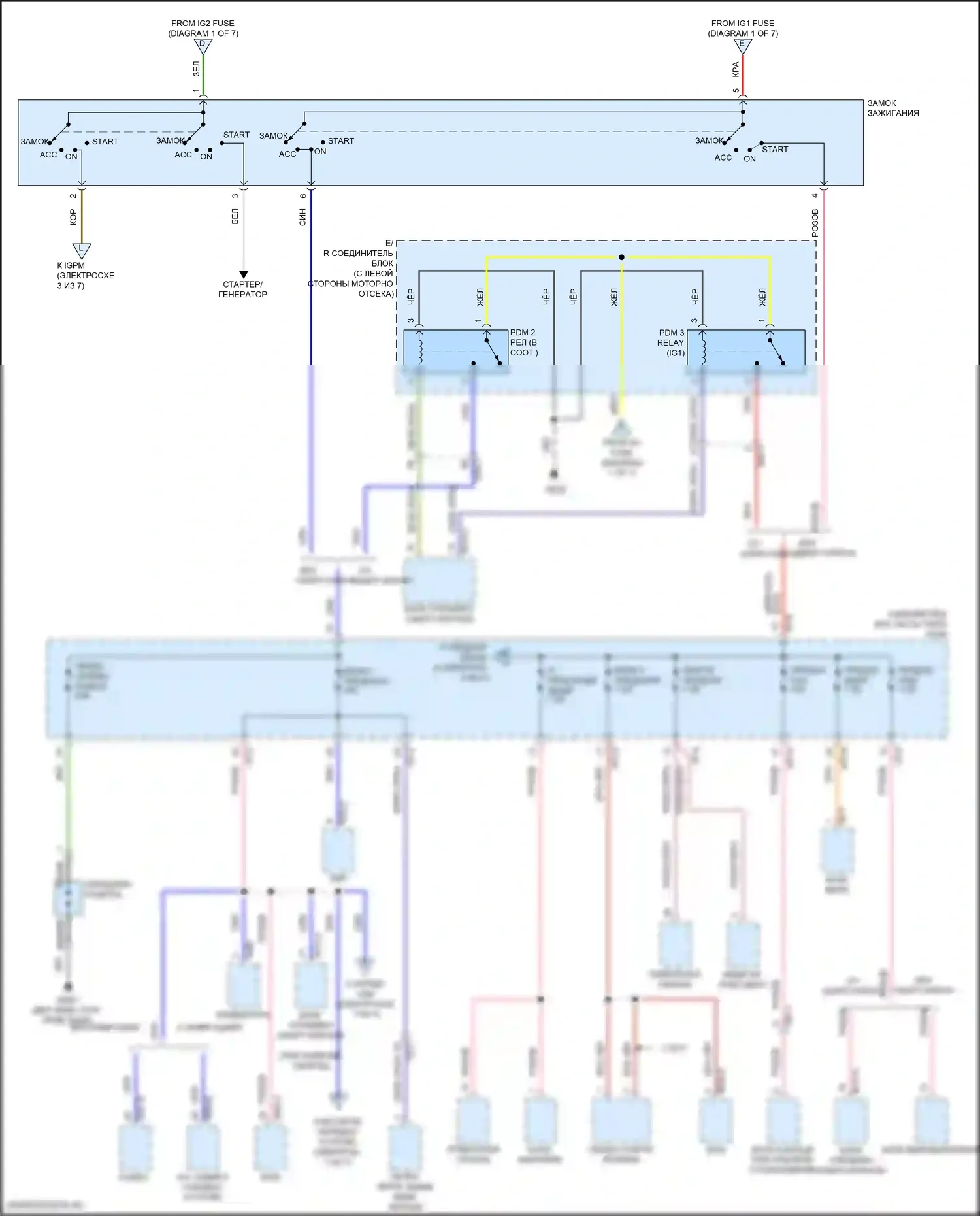 Veloster Hyundai II (2018-2024): Электросхема блока предохранителей реле (2 из 7) 