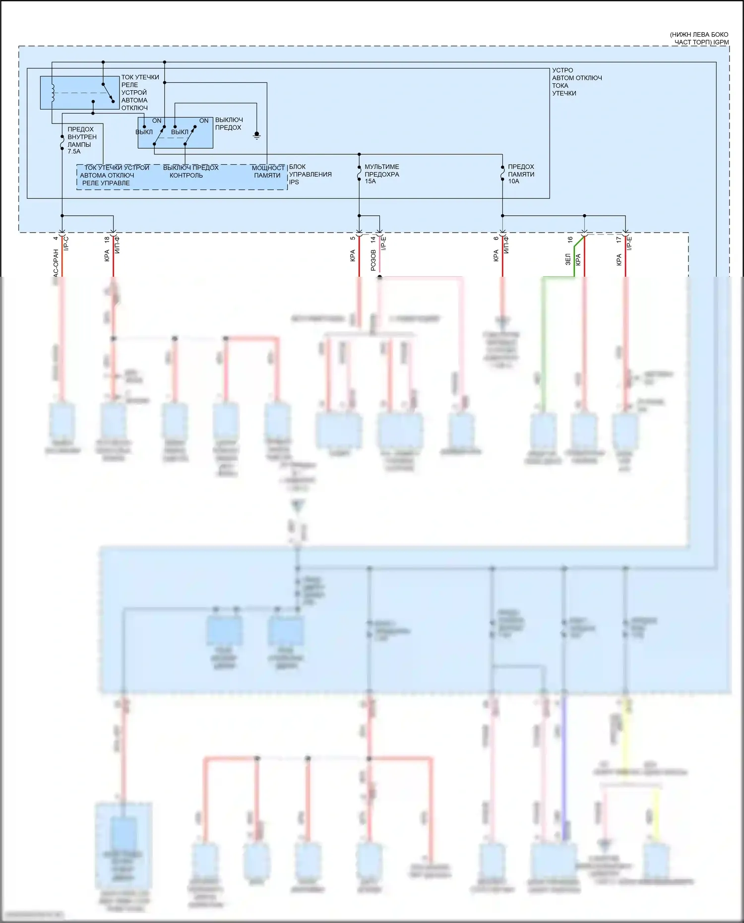 Veloster Hyundai II (2018-2024): Электросхема блока предохранителей реле (5 из 7) 