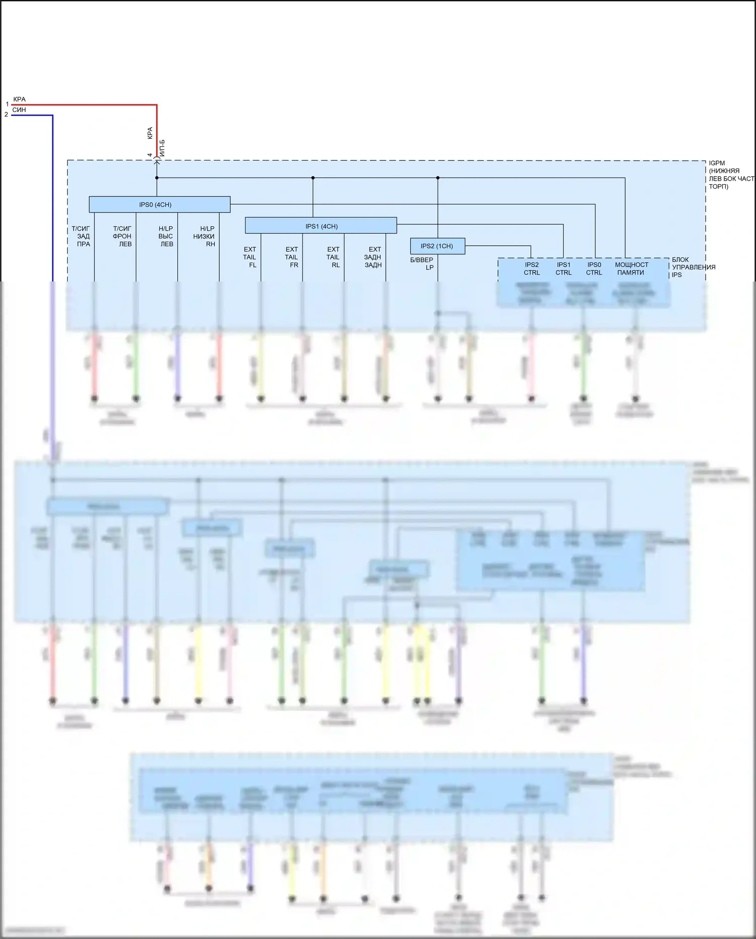 Veloster Hyundai II (2018-2024): Электросхема блока управления ips (2 из 2) 
