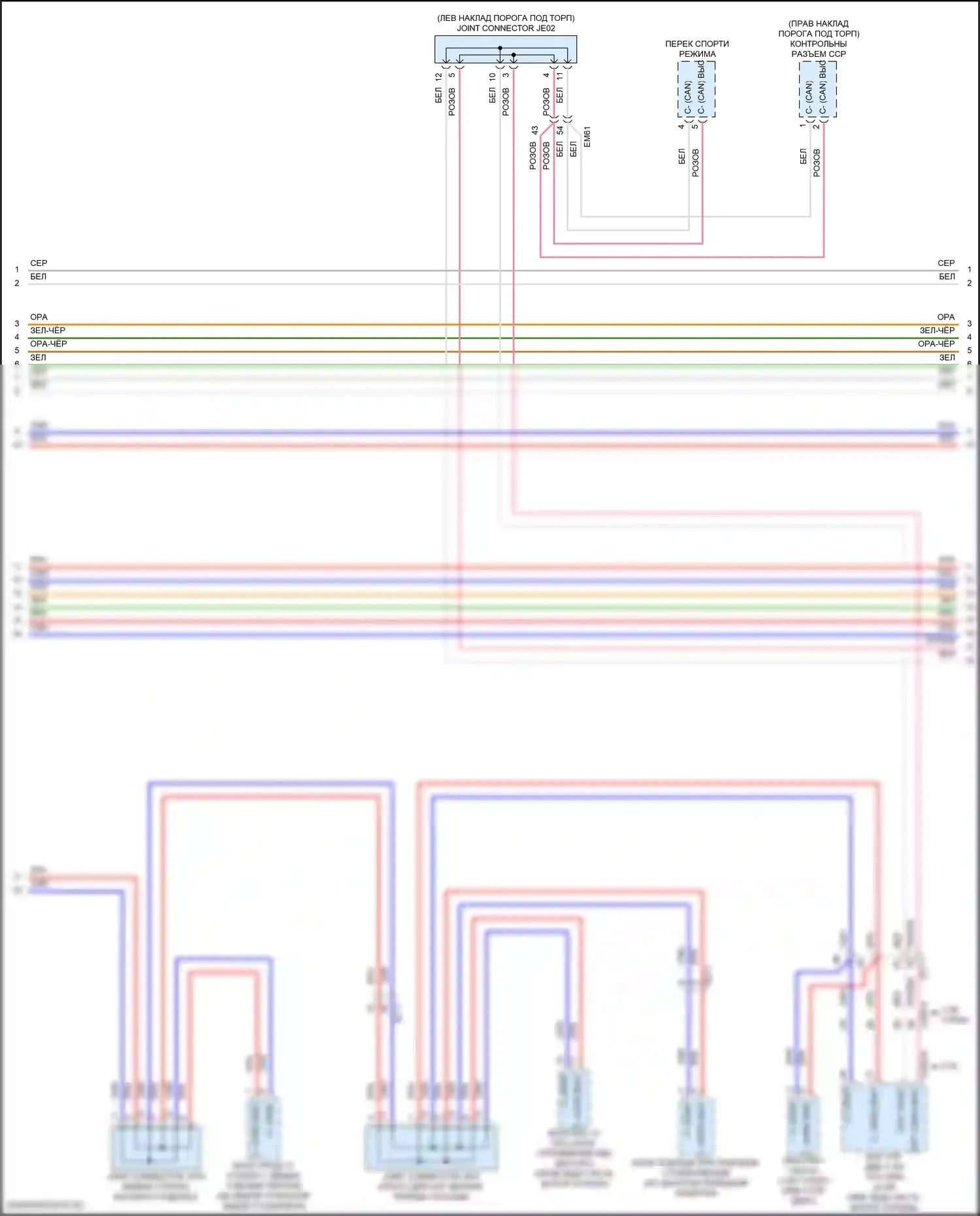 Veloster Hyundai II (2018-2024): Can шина электросхема (3 из 4) 