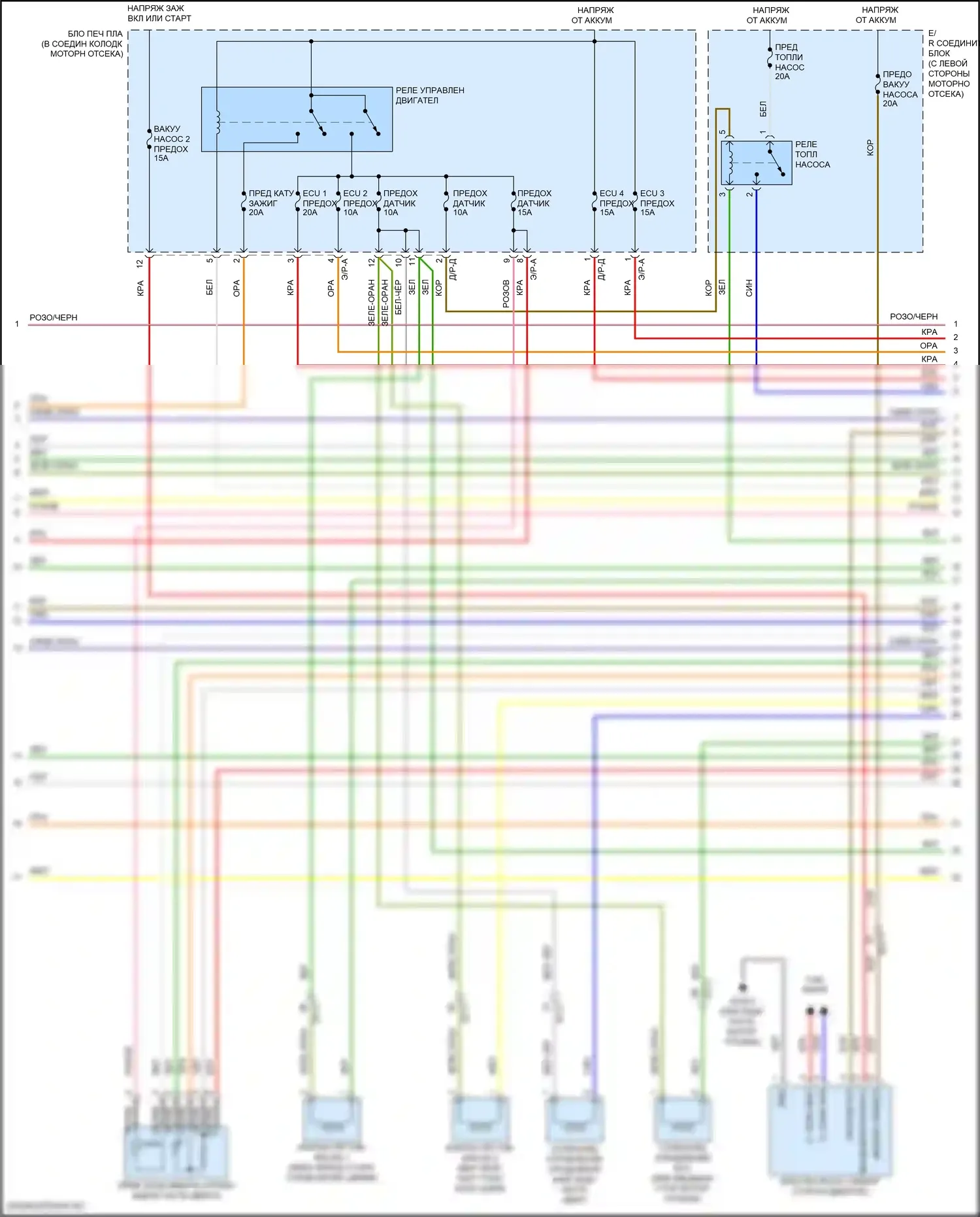 Veloster Hyundai II (2018-2024): Электросхема двигателя 1,6л турбо (3 из 6) 