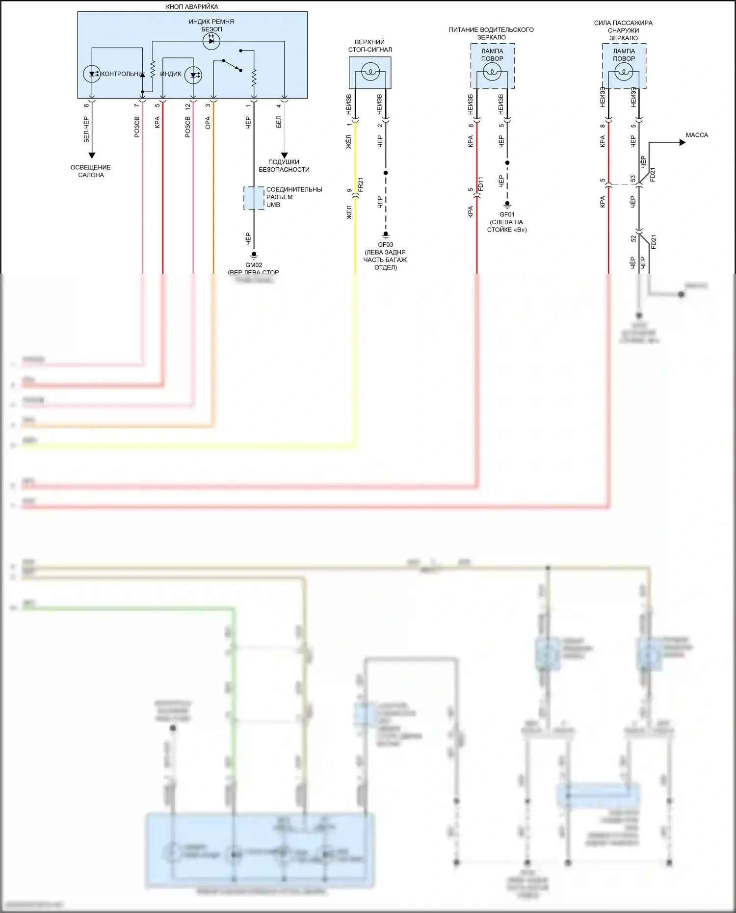 Veloster Hyundai II (2018-2024): Электросхема фар и фонарей (4 из 4) 