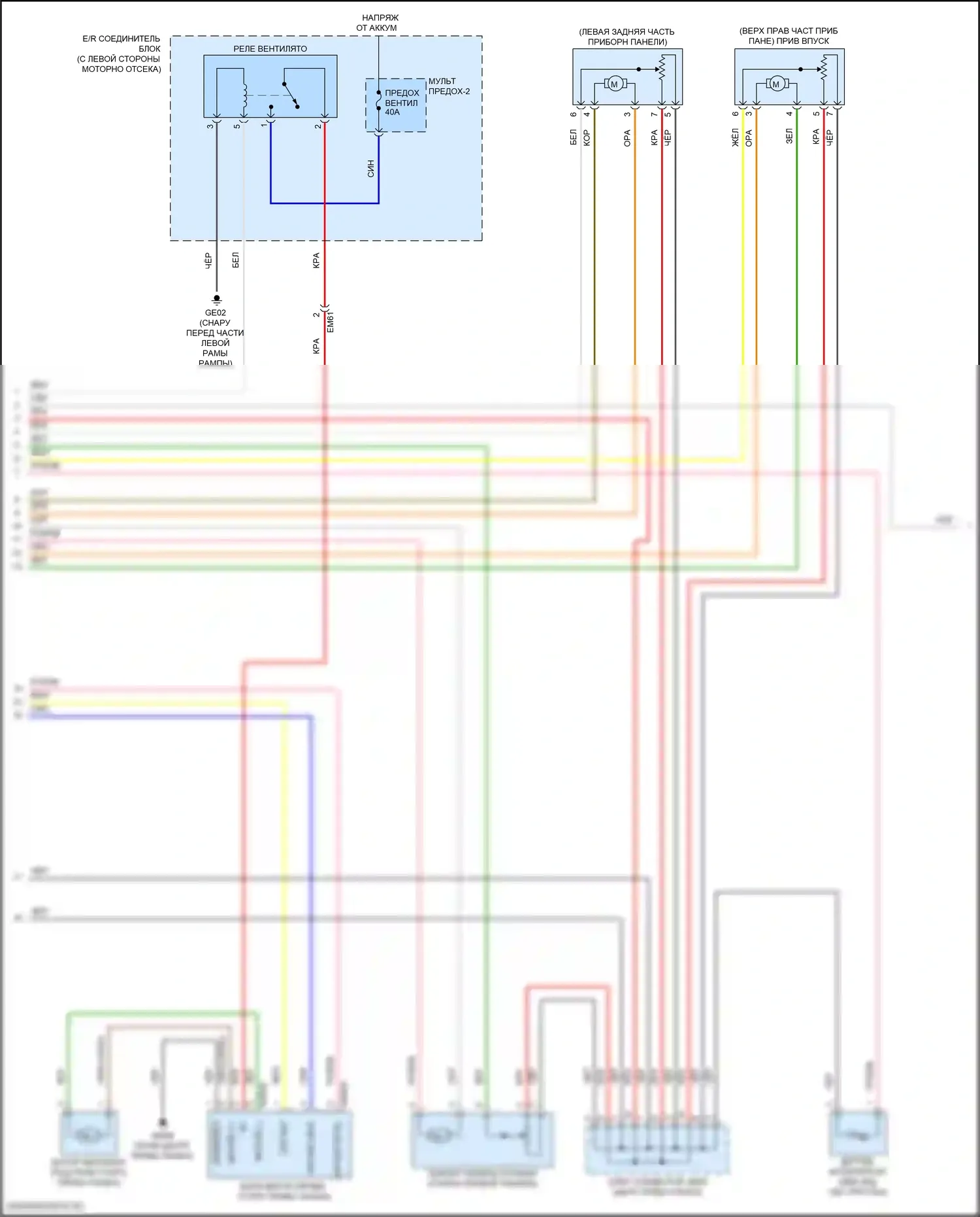 Veloster Hyundai II (2018-2024): Электросхема ручного кондиционера (2 из 3) 