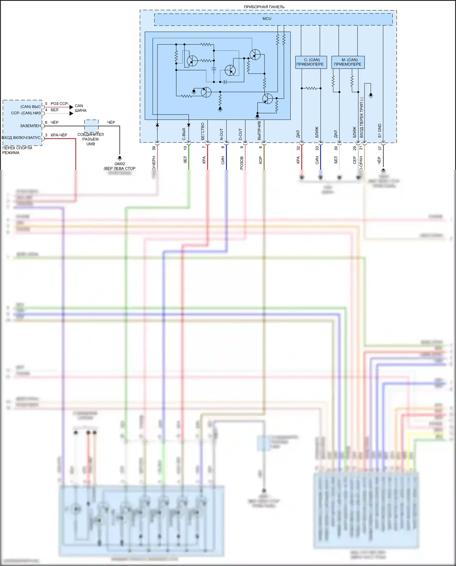Veloster Hyundai II (2018-2024): 1,6л турбо, электросхема коробки передач (2 из 3) 