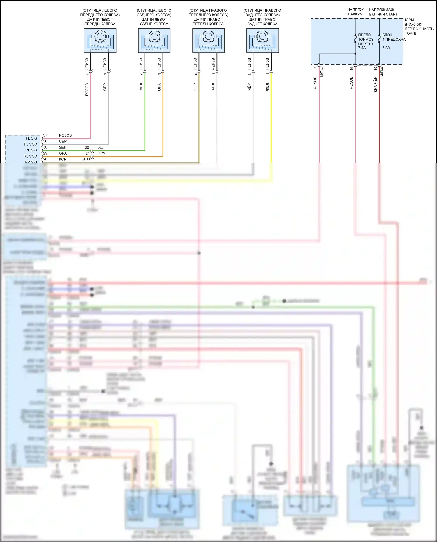 Veloster Hyundai II (2018-2024): Электросхема круиз-контроля (1 из 2) 
