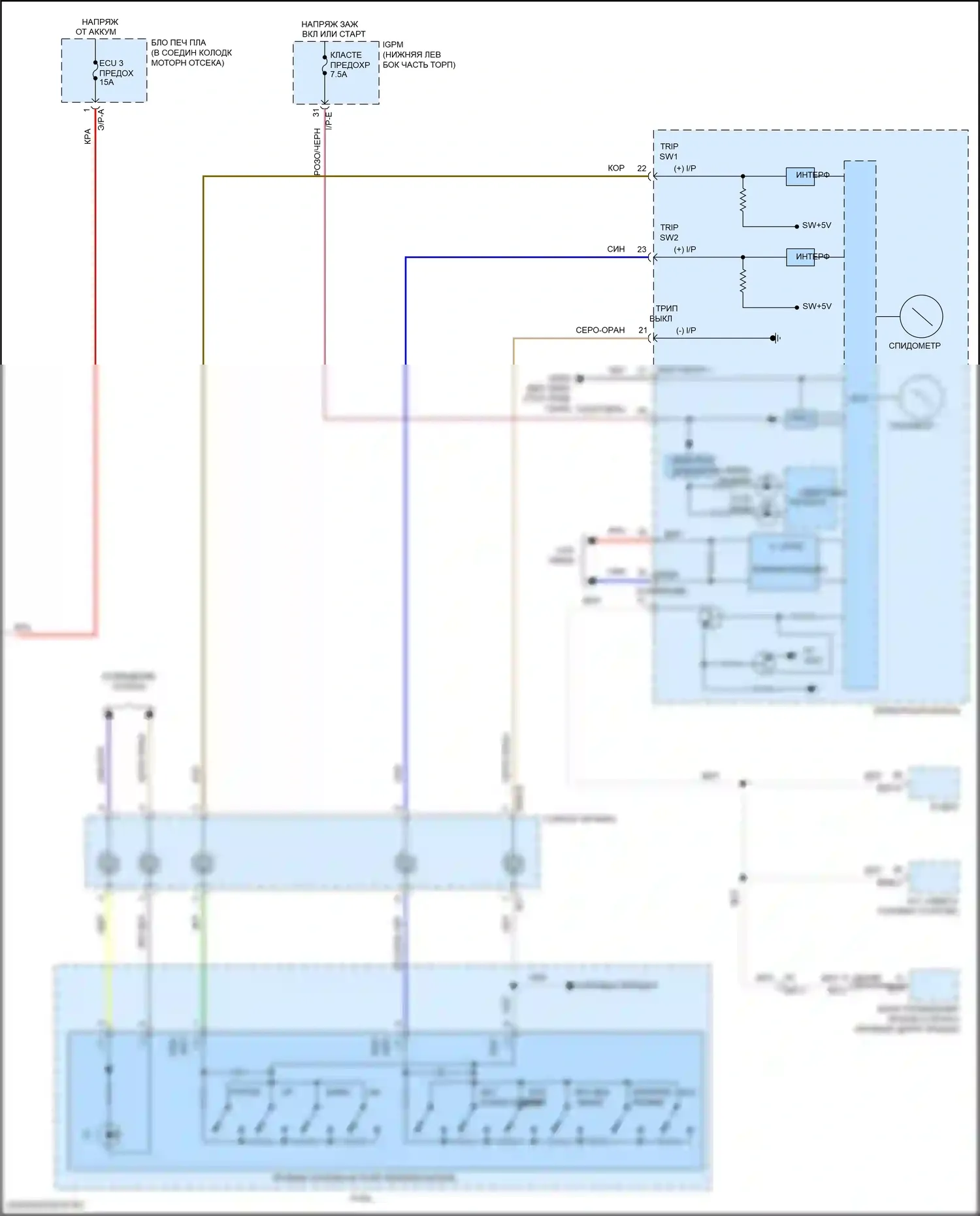 Veloster Hyundai II (2018-2024): Электросхема круиз-контроля (2 из 2) 