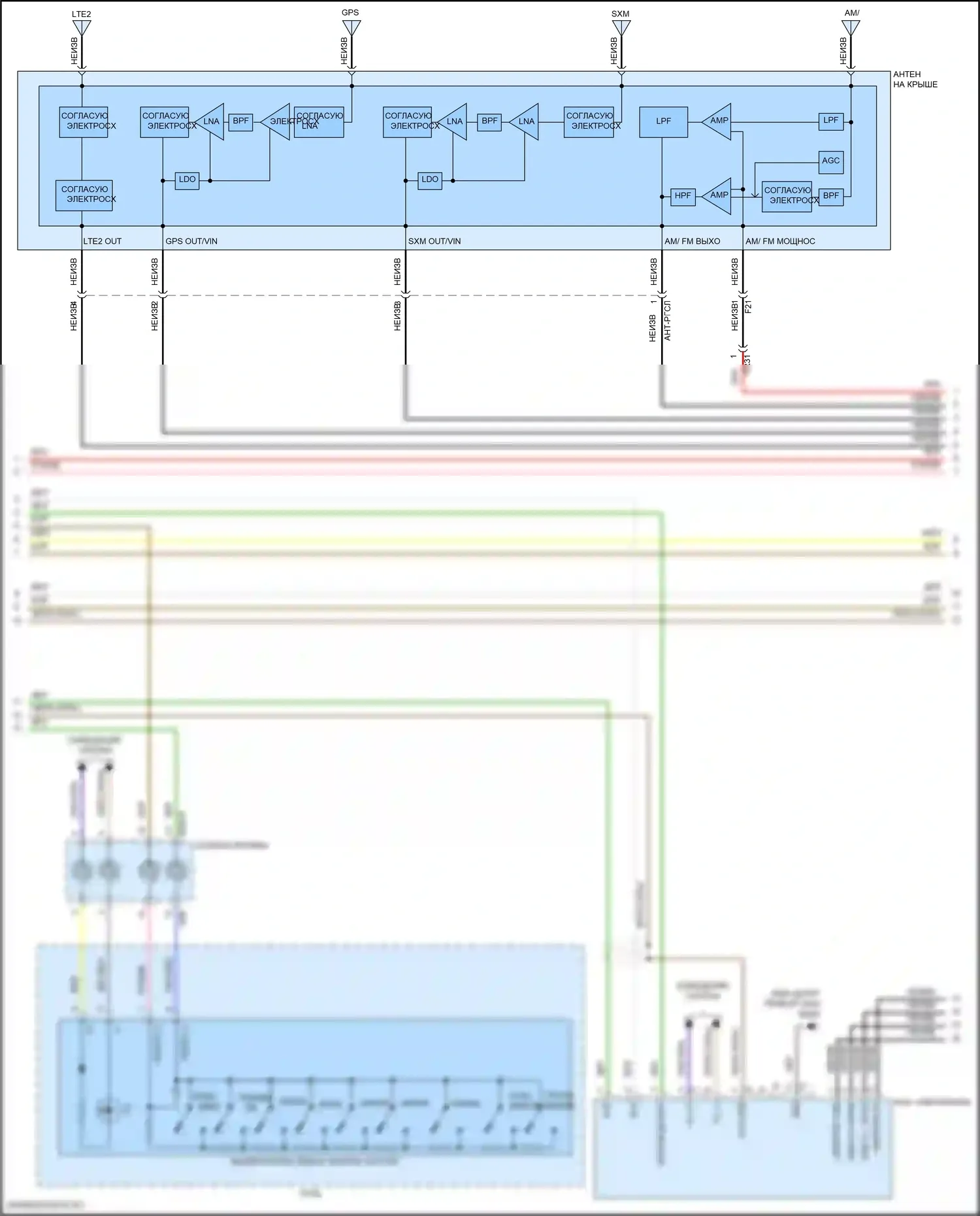 Veloster Hyundai II (2018-2024): Электросхема магнитолы, с навигацией (2 из 4) 