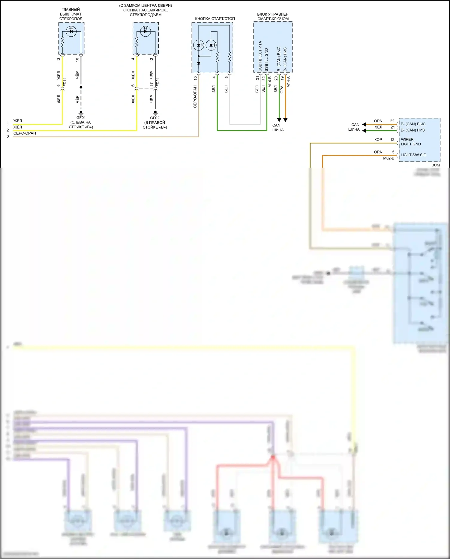 Veloster Hyundai II (2018-2024): Электросхема подсветки приборной панели (3 из 3) 