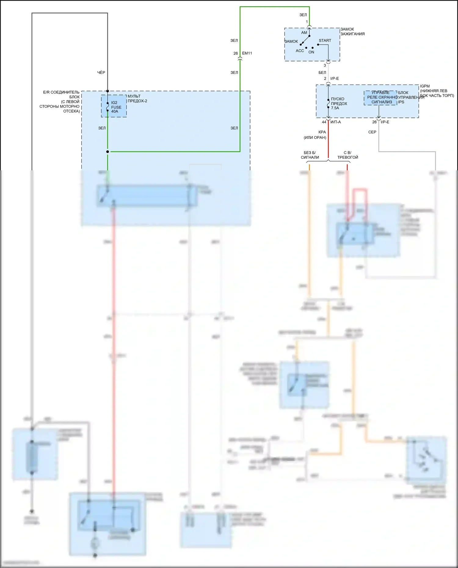 Veloster Hyundai II (2018-2024): 1,6л турбо, электросхема стартера, без смарт-ключа 