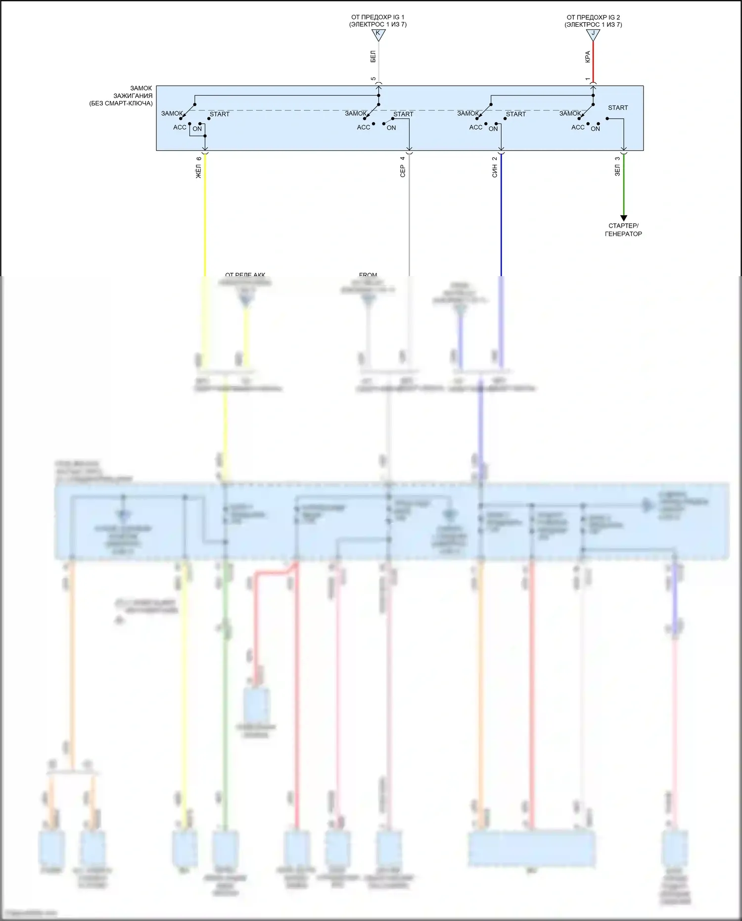 Venue Hyundai I (2019-2024): Электросхема блока предохранителей реле (2 из 7) 