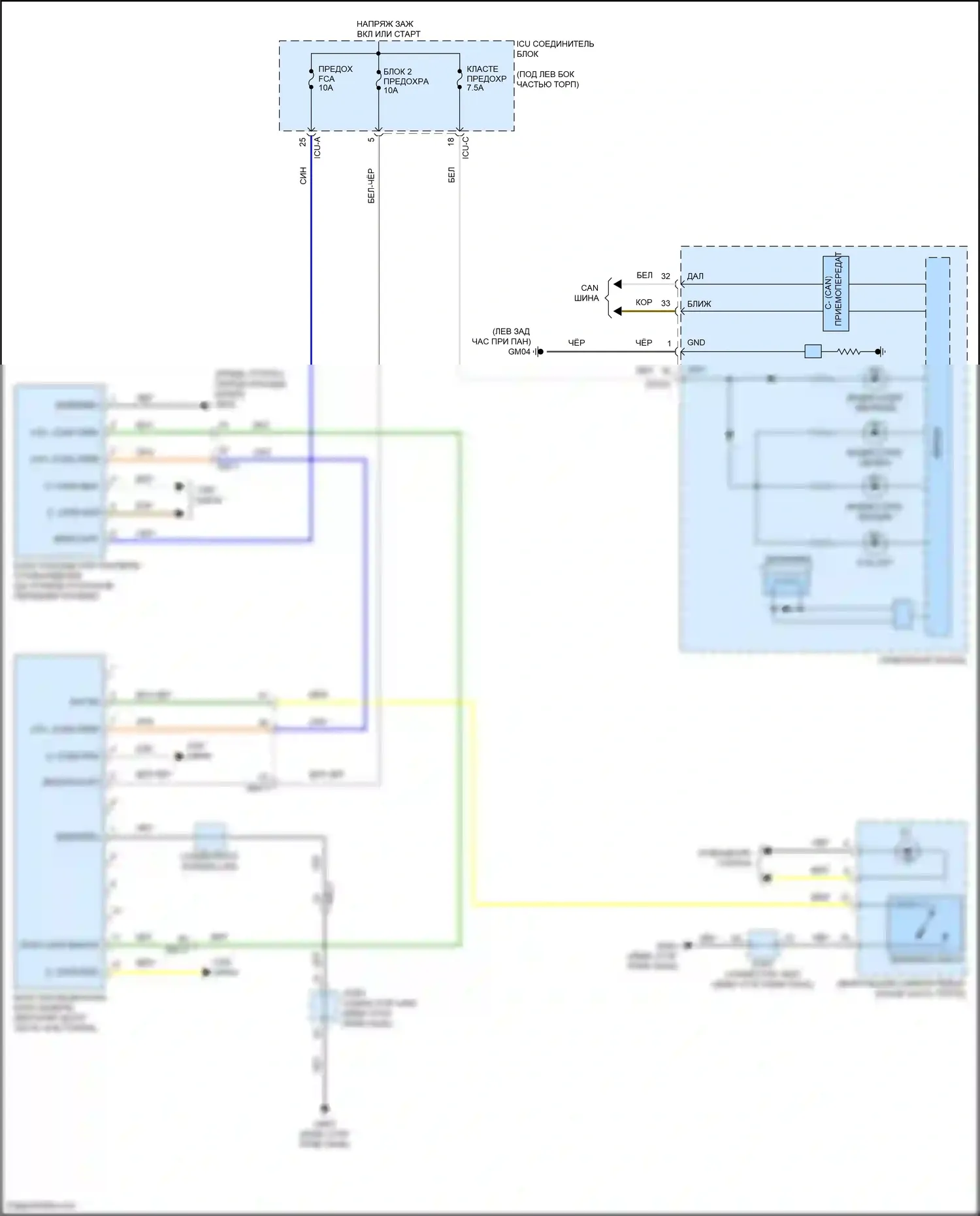 Venue Hyundai I (2019-2024): Электросхема помощи в удержании полосы движения 