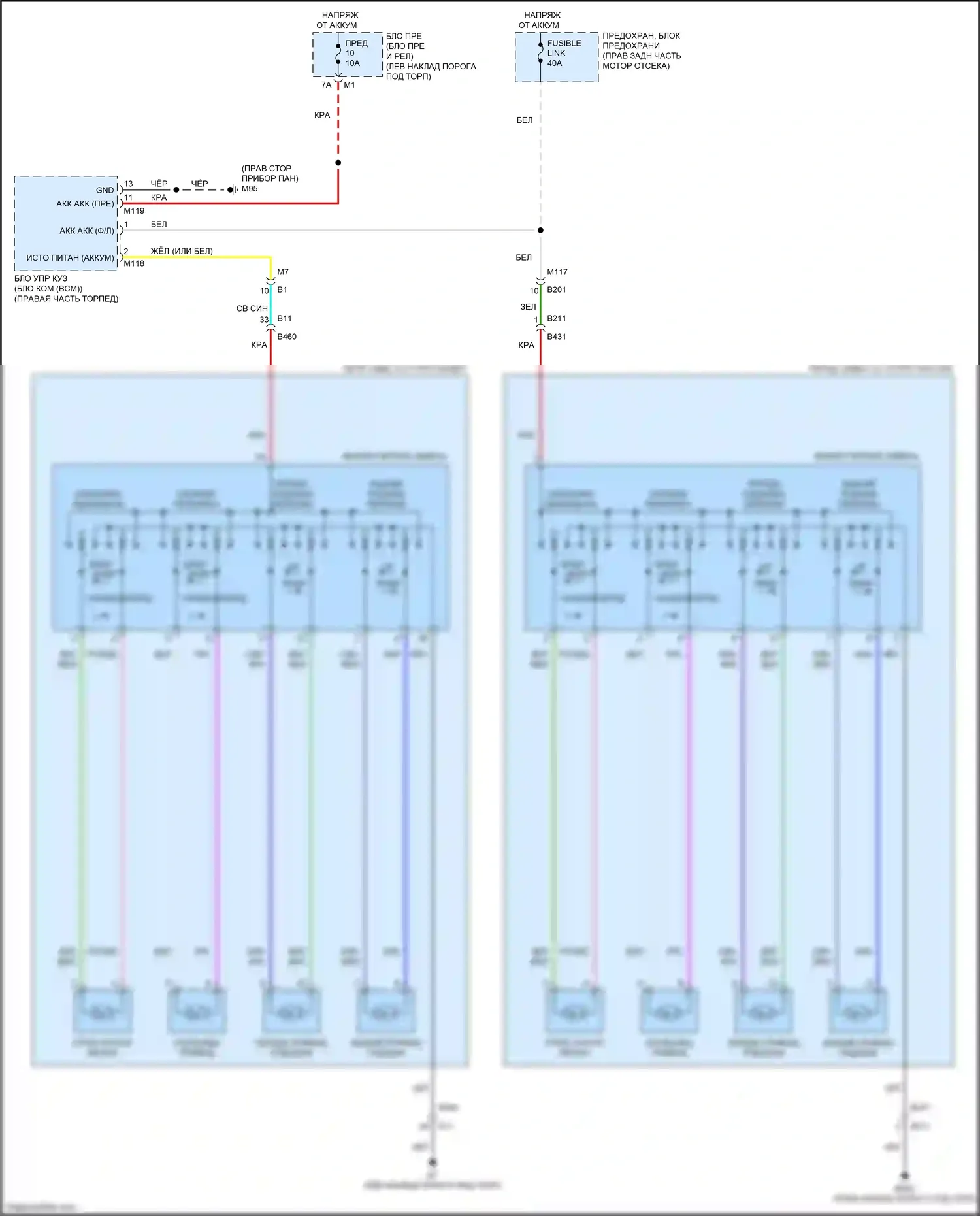 FX50 Infiniti II рестайлинг (2011-2013): Электросхема сидений 