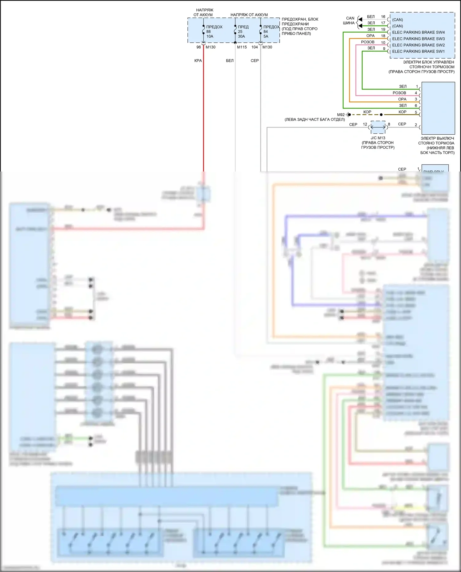 Q30 Infiniti I (2015-2019): Электросхема приборной панели 