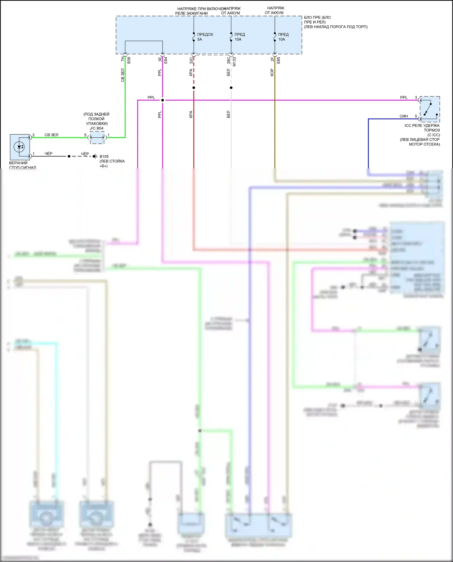 Q50 Infiniti I рестайлинг (2017-2024): Антиблокировочная система abs электросхема (2 из 2) 