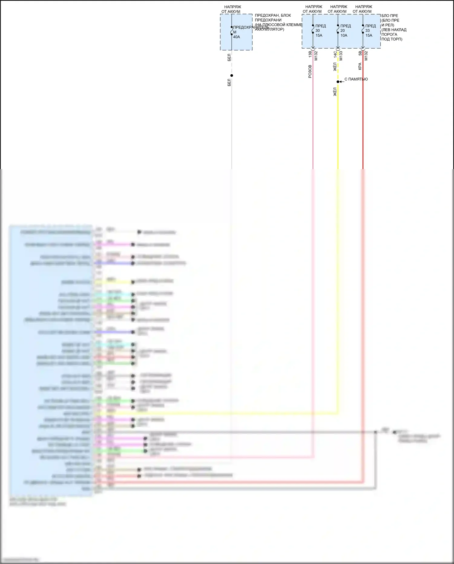 Q50 Infiniti I рестайлинг (2017-2024): Электросхема блоков управления кузовом (2 из 2) 