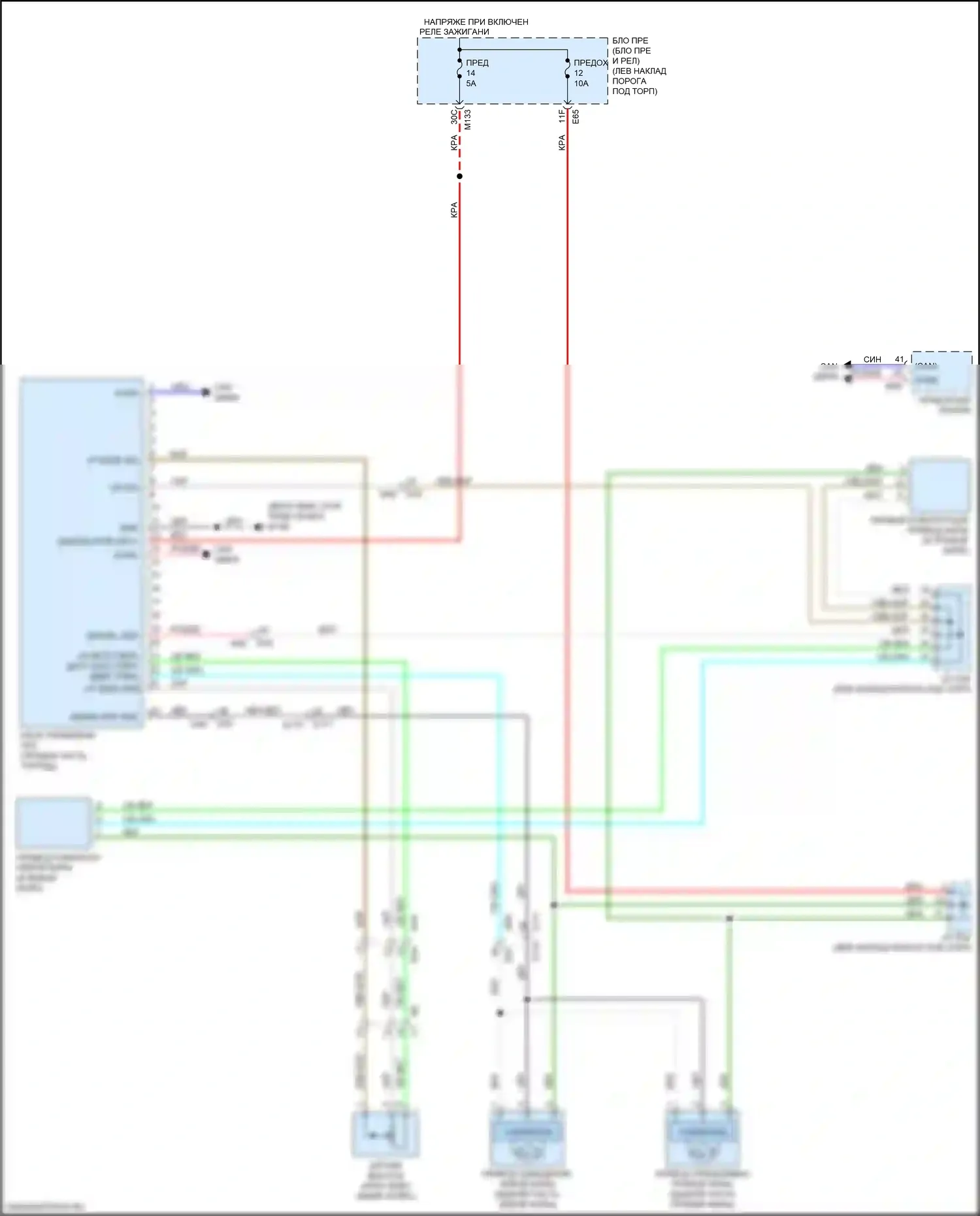 Q50 Infiniti I рестайлинг (2017-2024): Электросхема адаптивного переднего освещения 