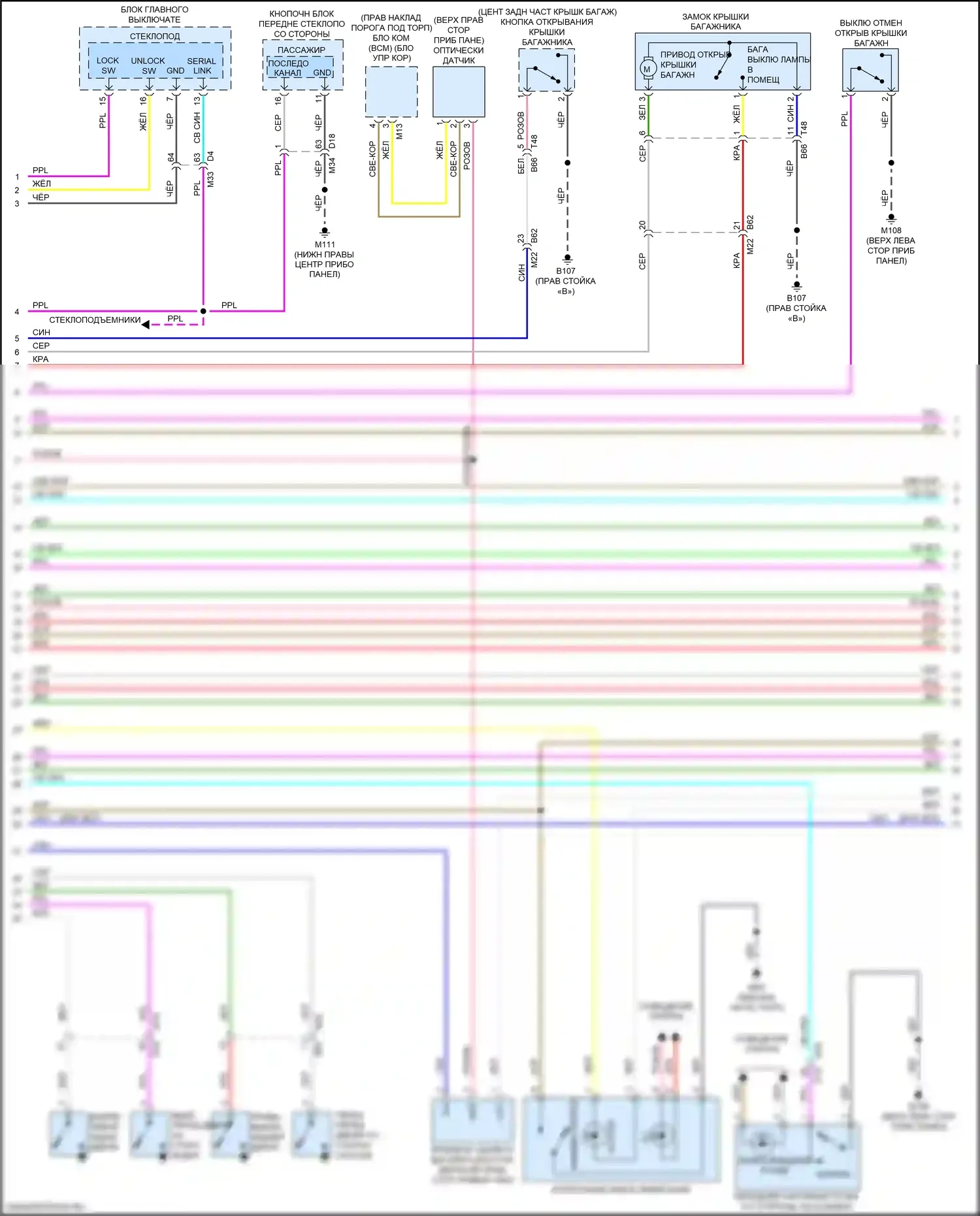 Q50 Infiniti I рестайлинг (2017-2024): Электросхема защиты от взлома (2 из 5) 