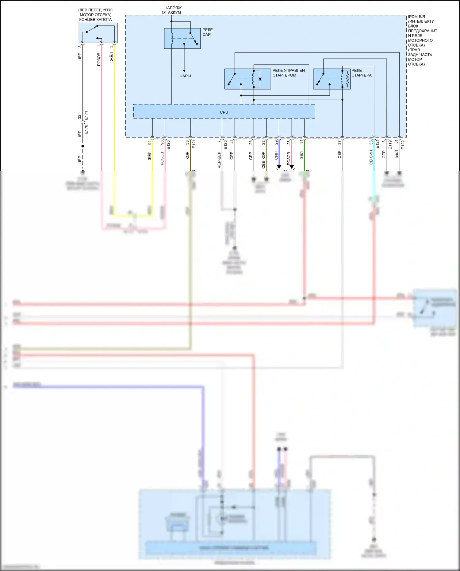 Q50 Infiniti I рестайлинг (2017-2024): Электросхема центрального замка (5 из 5) 