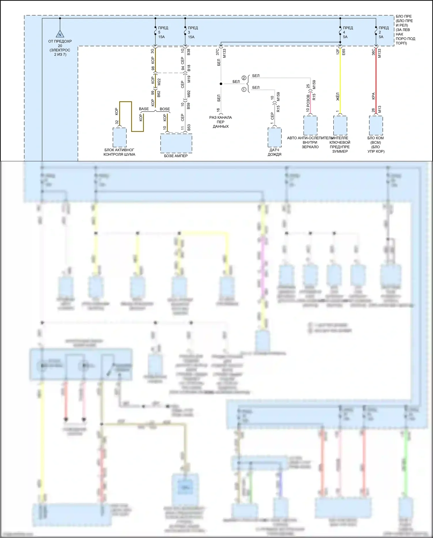 Q60 Infiniti II (2016-2024): Электросхема блока предохранителей реле (3 из 7) 
