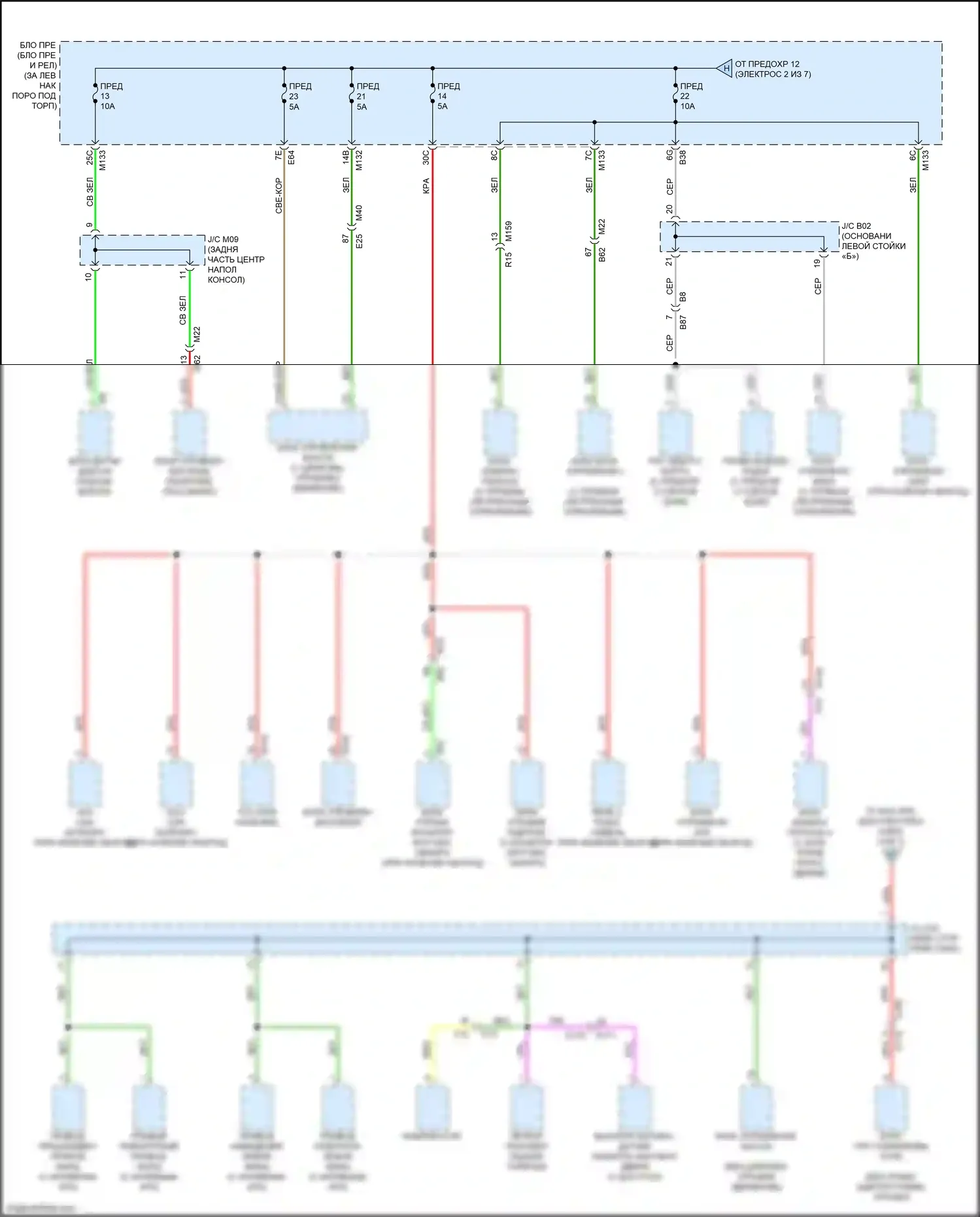 Q60 Infiniti II (2016-2024): Электросхема блока предохранителей реле (7 из 7) 