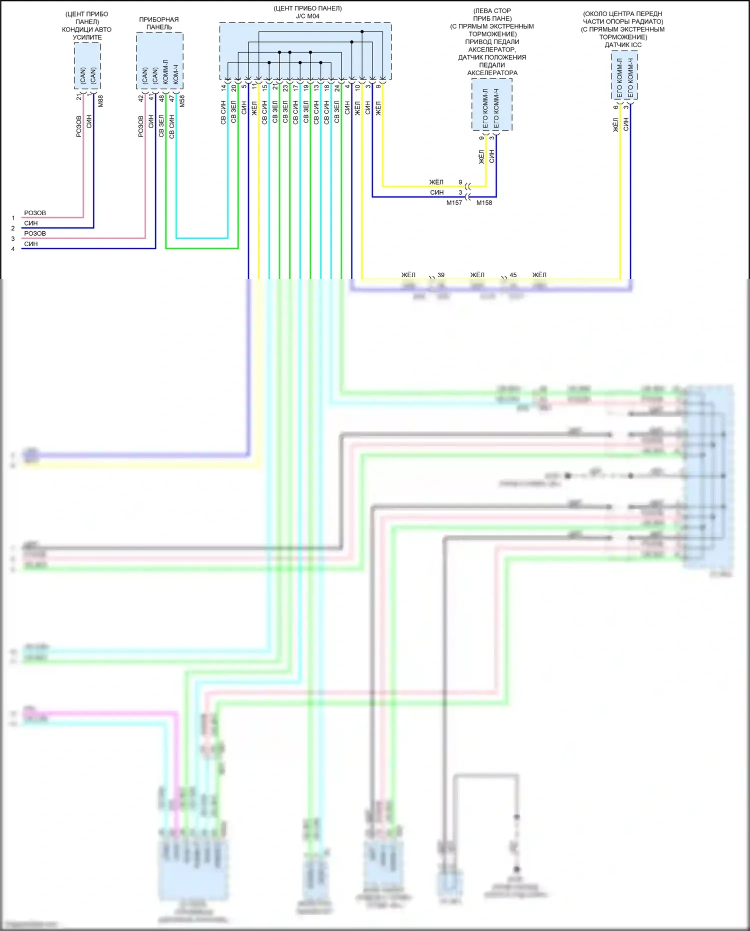 Q60 Infiniti II (2016-2024): Can шина электросхема с телематикой (5 из 5) 