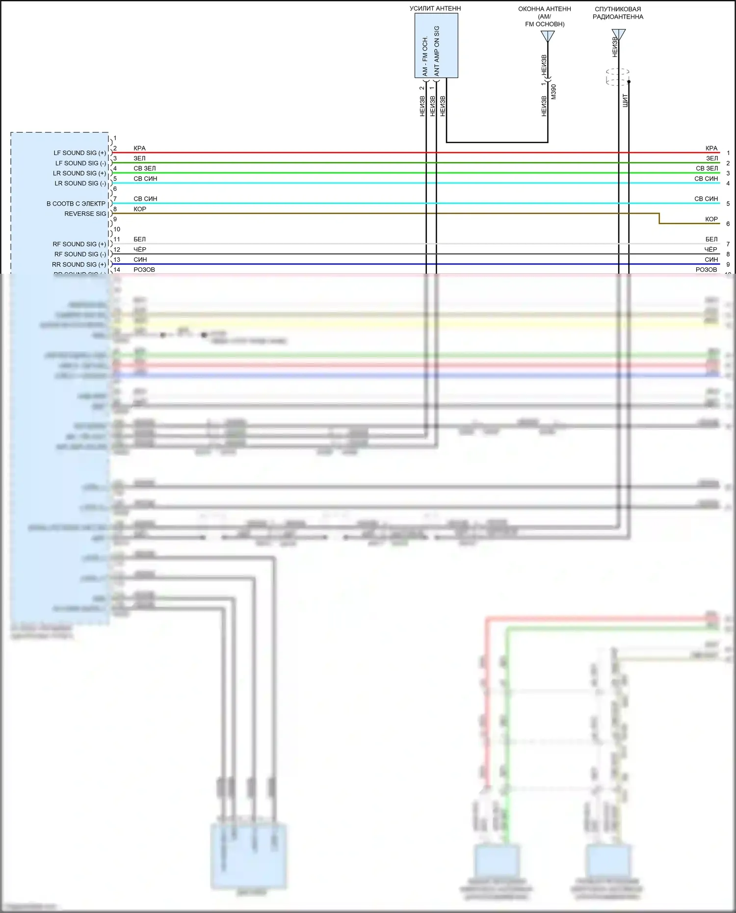 Q60 Infiniti II (2016-2024): Магнитола электросхема, базовая (1 из 5) 