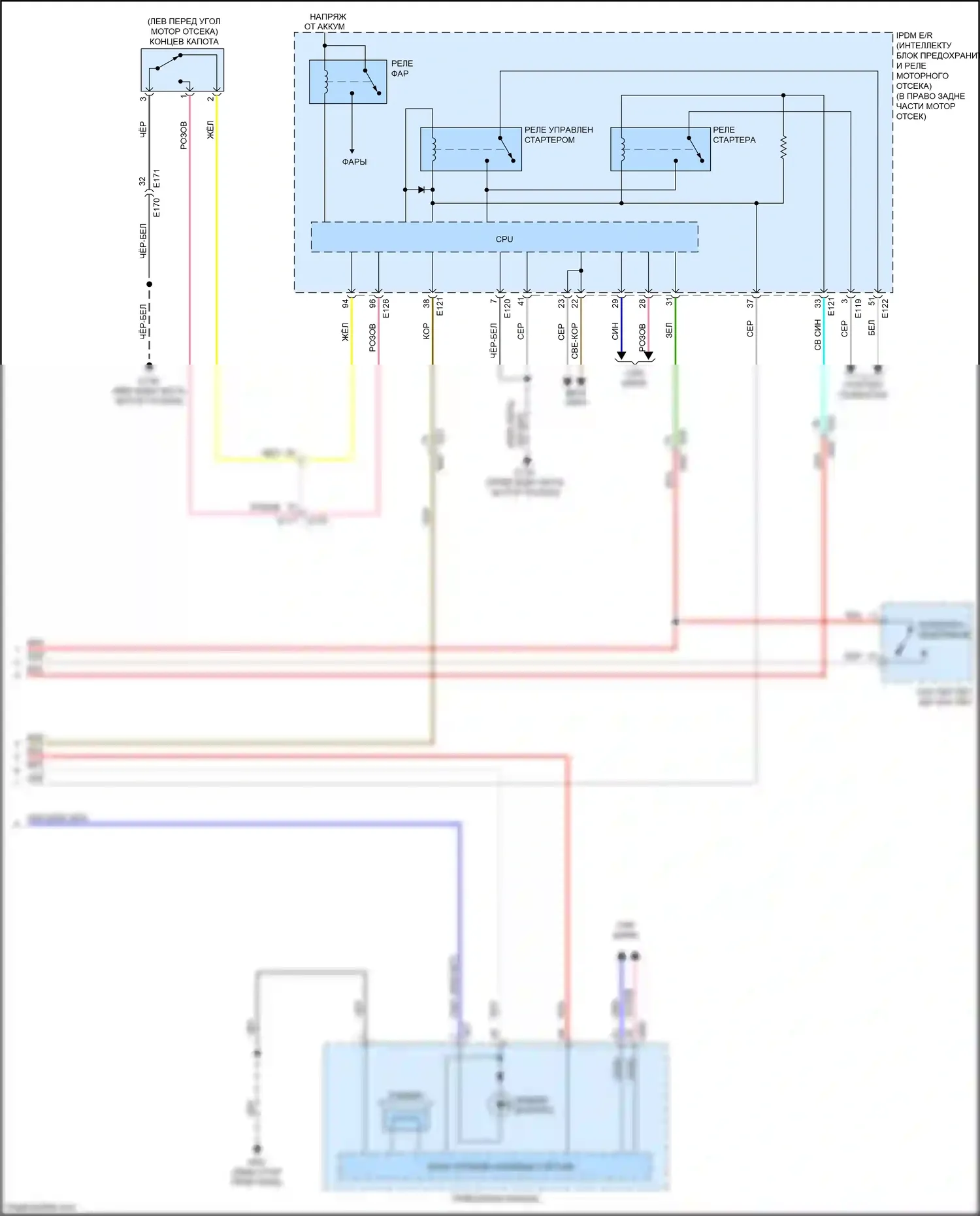 Q60 Infiniti II (2016-2024): Электросхема защиты от взлома (4 из 4) 