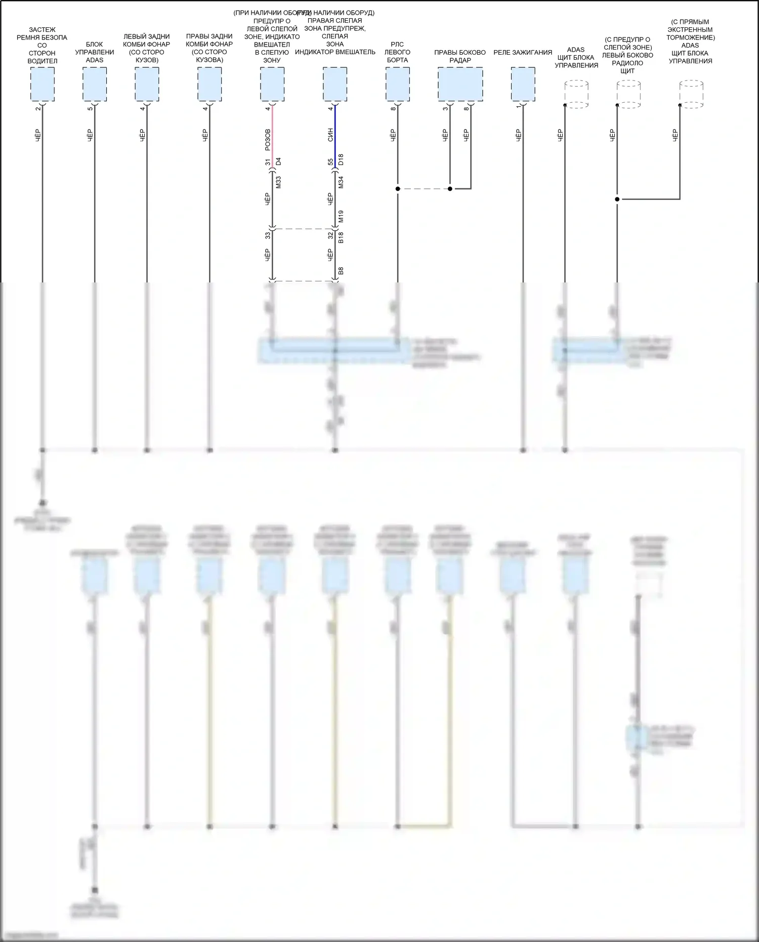 Q60 Infiniti II (2016-2024): Электросхема разводки массы (4 из 6) 