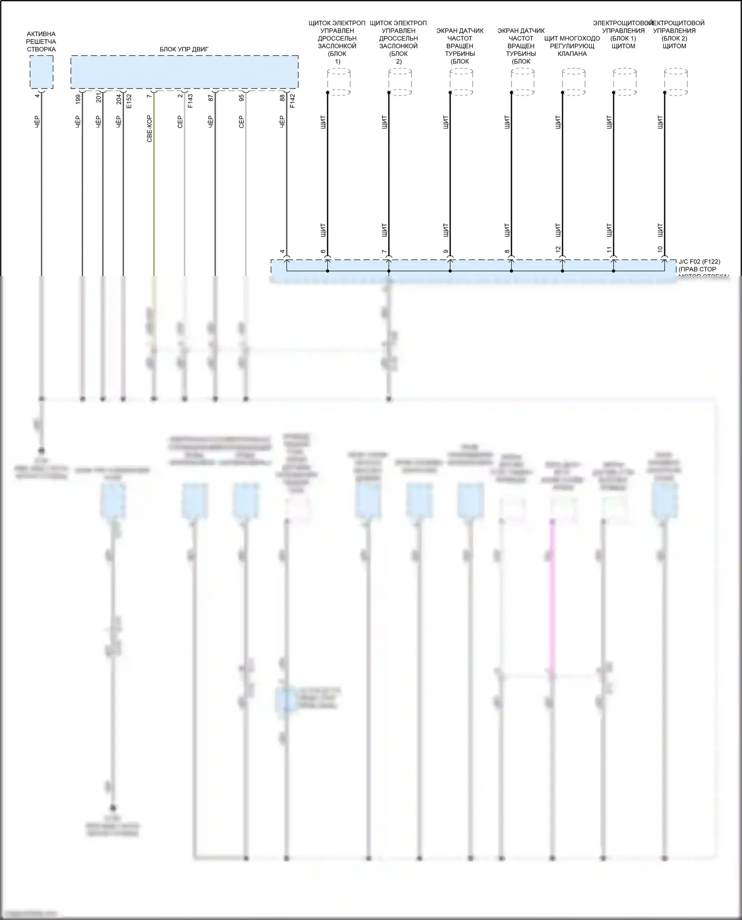 Q60 Infiniti II (2016-2024): Электросхема разводки массы (6 из 6) 