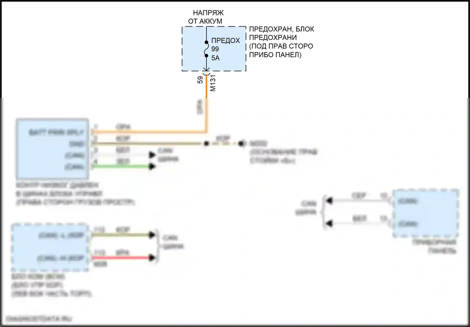QX30 Infiniti I (2015-2019): Электросхема контроля давления в шинах 