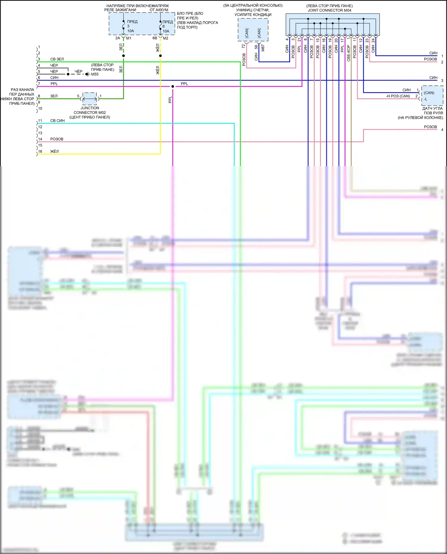 QX50 Infiniti I рестайлинг (2015-2017): Can шина электросхема (1 из 3) 