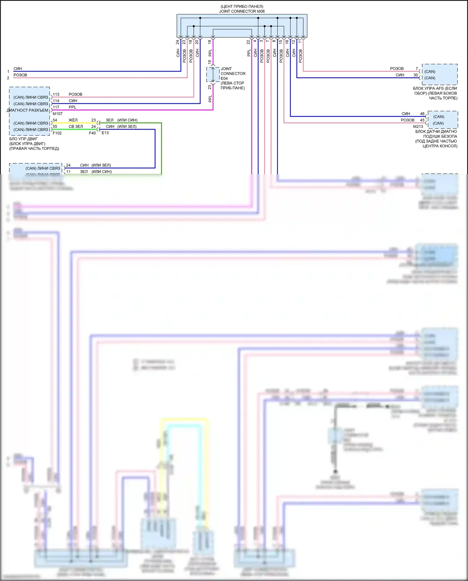 QX50 Infiniti I рестайлинг (2015-2017): Can шина электросхема (3 из 3) 