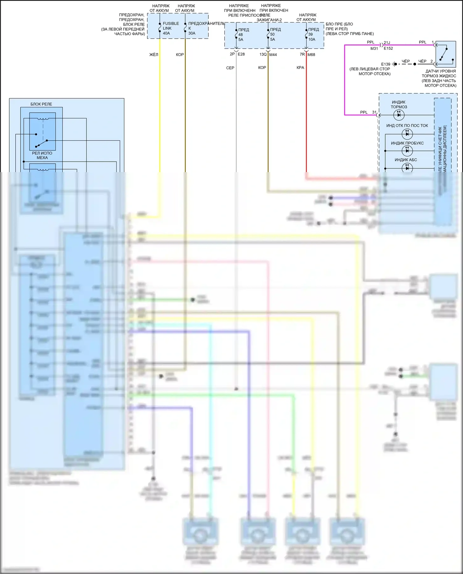 QX50 Infiniti II (2017-2024): Антиблокировочная система abs электросхема 