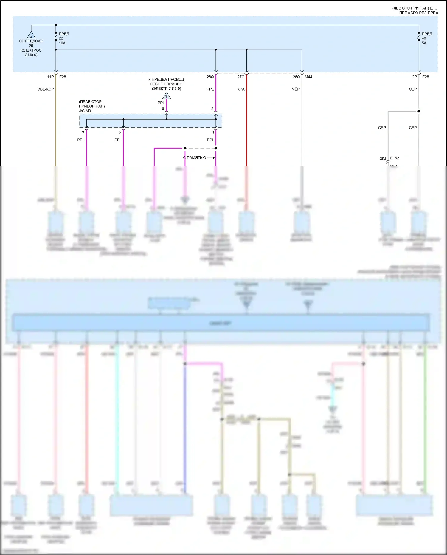 QX50 Infiniti II (2017-2024): Электросхема блока предохранителей реле (9 из 9) 