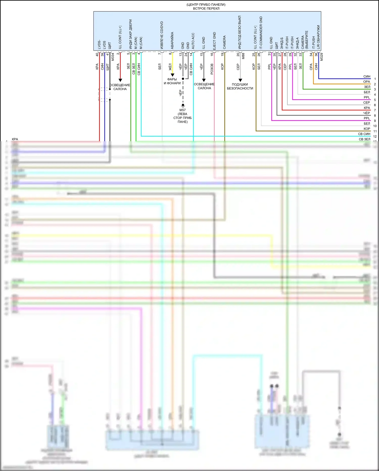 QX50 Infiniti II (2017-2024): Электросхема магнитола, без bose (3 из 5) 