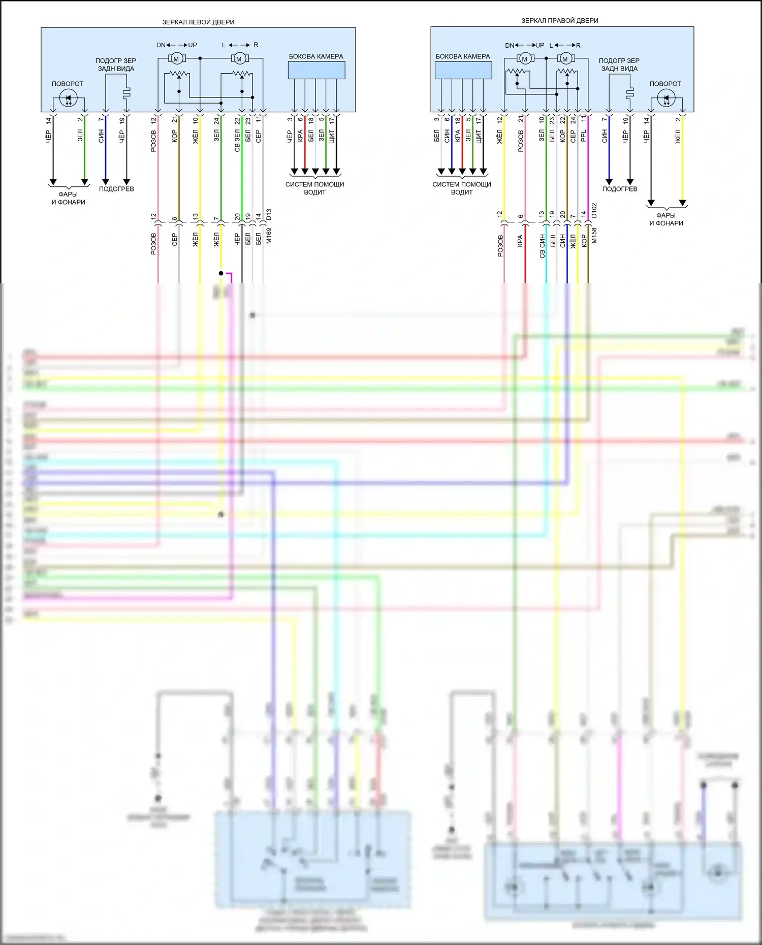 QX50 Infiniti II (2017-2024): Электросхема систем памяти (2 из 3) 
