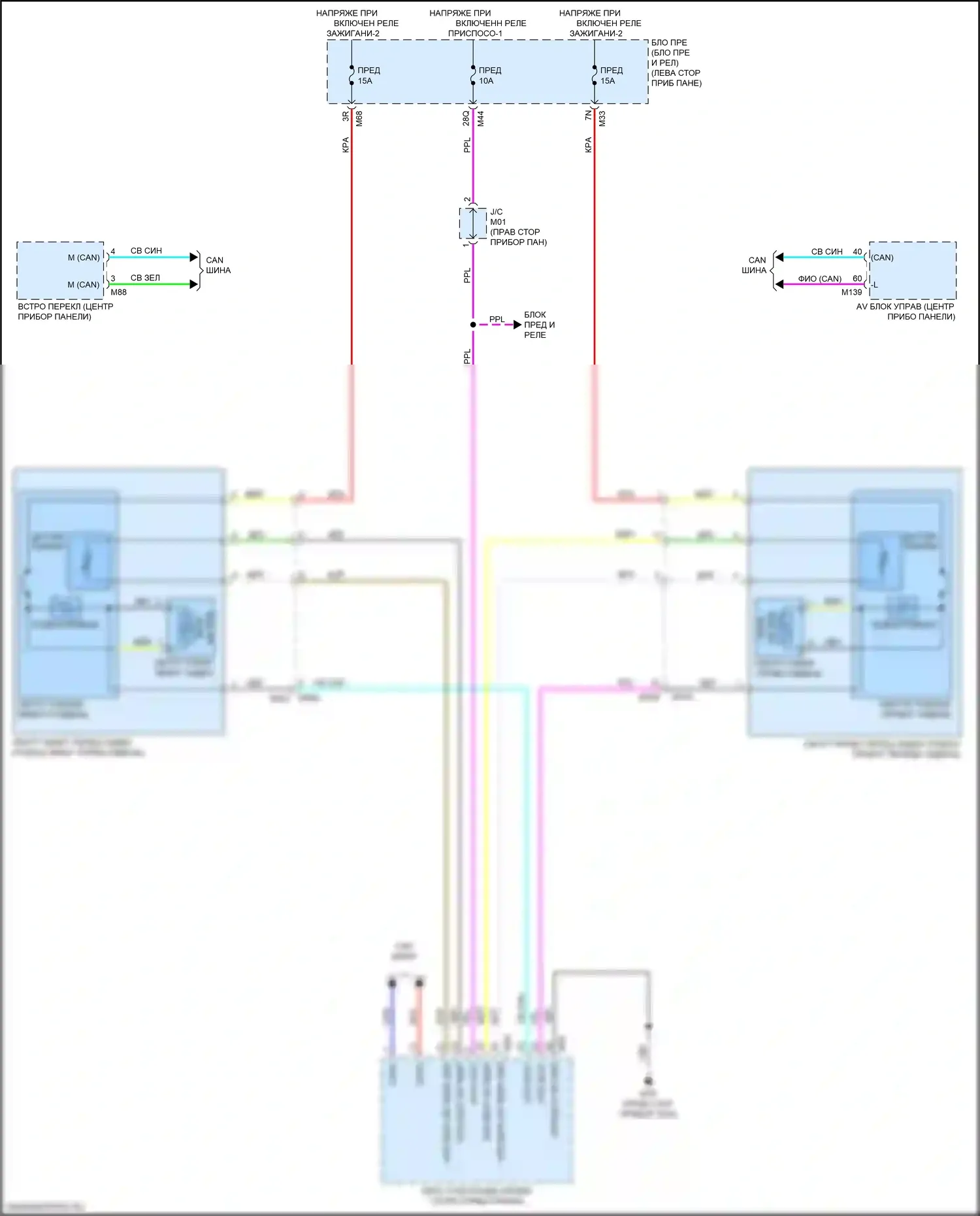 QX50 Infiniti II (2017-2024): Электросхема обогреваемых сидений 