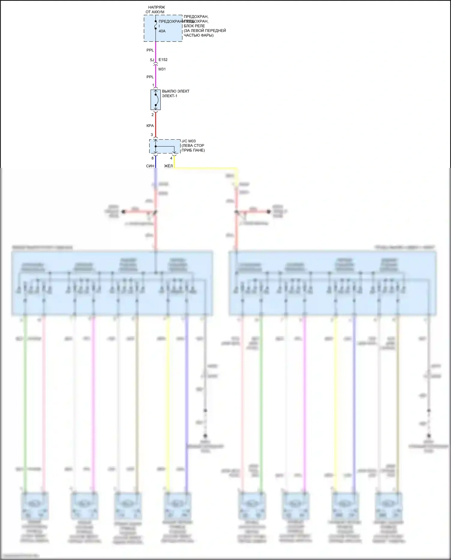 QX50 Infiniti II (2017-2024): Электросхема сидений 