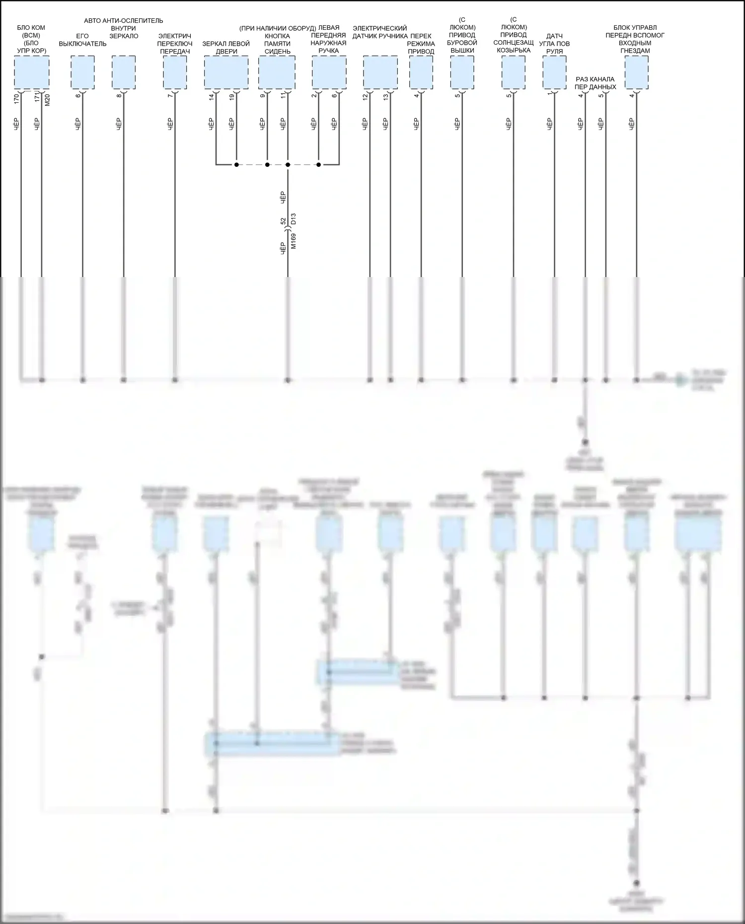 QX50 Infiniti II (2017-2024): Электросхема разводки массы (1 из 6) 